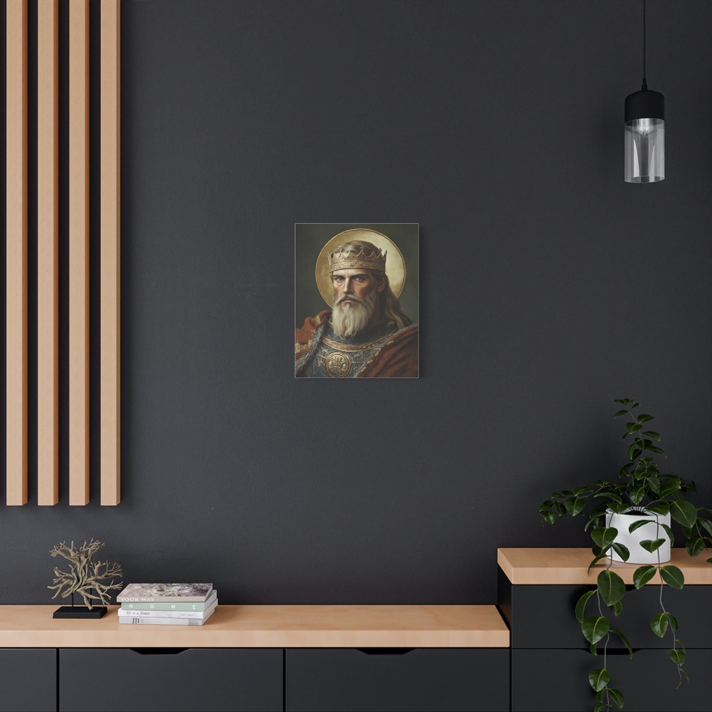 Ready to Hang - St. Olaf of Norway Catholic Canvas Wall Art, Christian Decor
