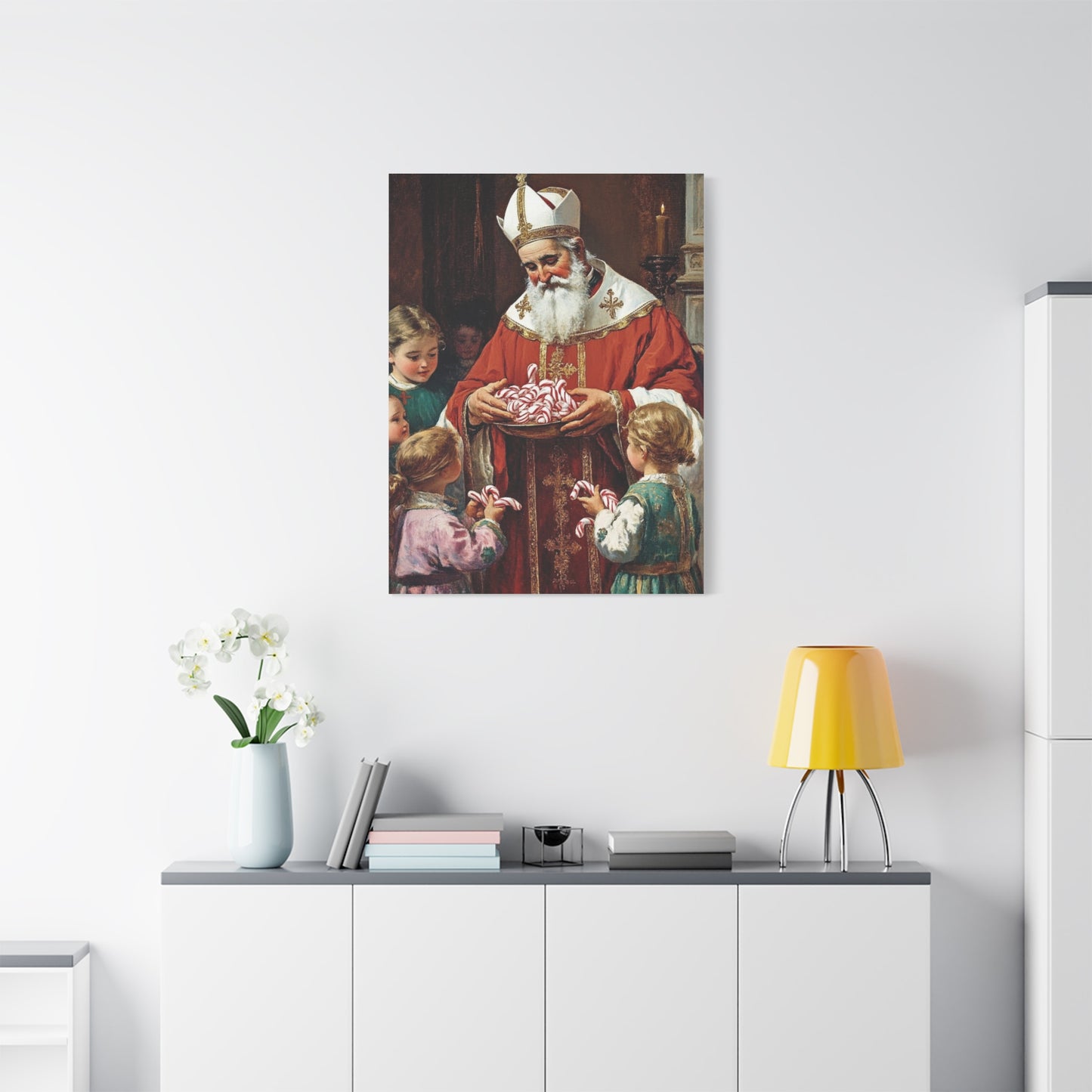 St. Nicholas of Bari - St. Nicholas of Myra Canvas Wall Art, Christian Decor