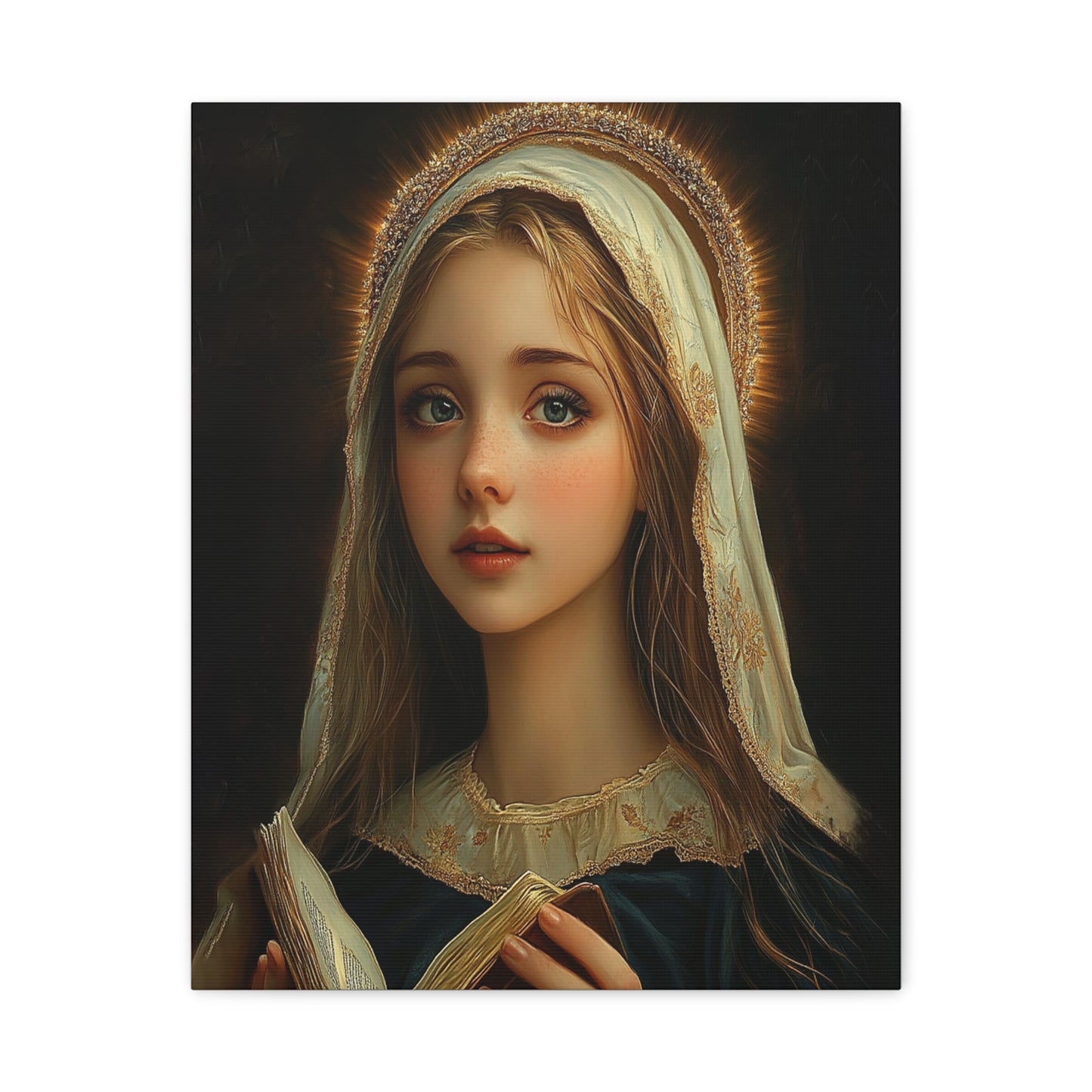 St. Hildegard of Bingen Catholic Canvas Wall Art, Christian Decor