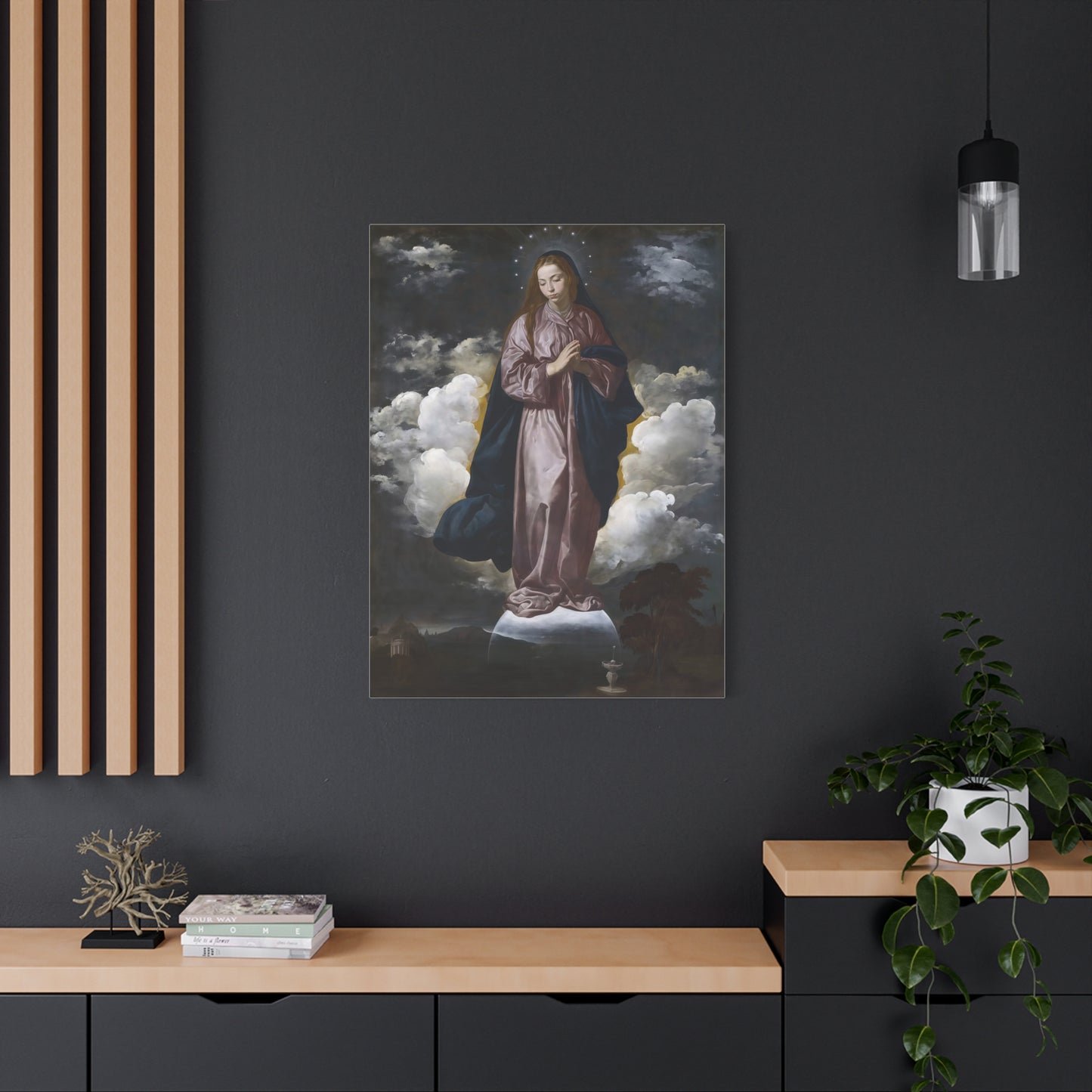 Ready To Hang - Mary Immaculate Conception Catholic Canvas Wall Art, Christian Decor