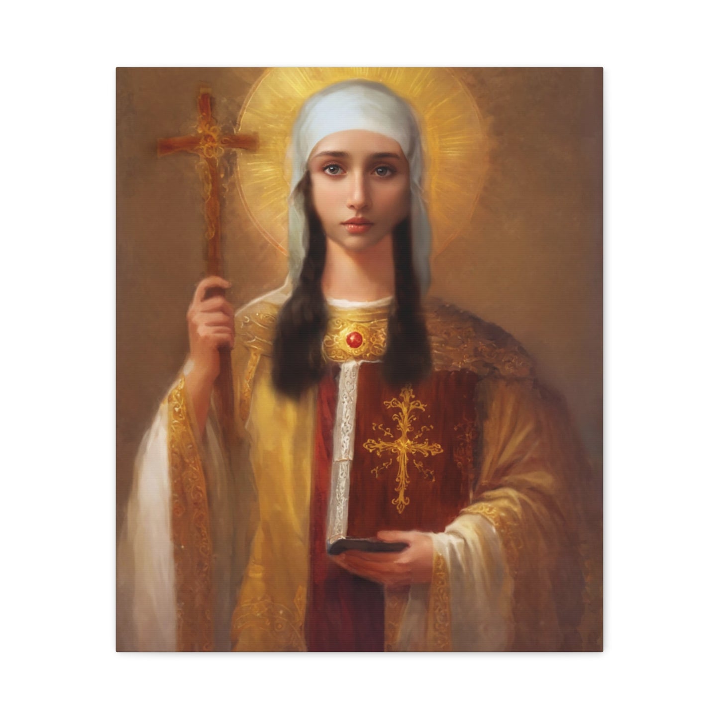 Ready to Hang - St. Nina of Georgia Religious Canvas Wall Art, Christian Decor
