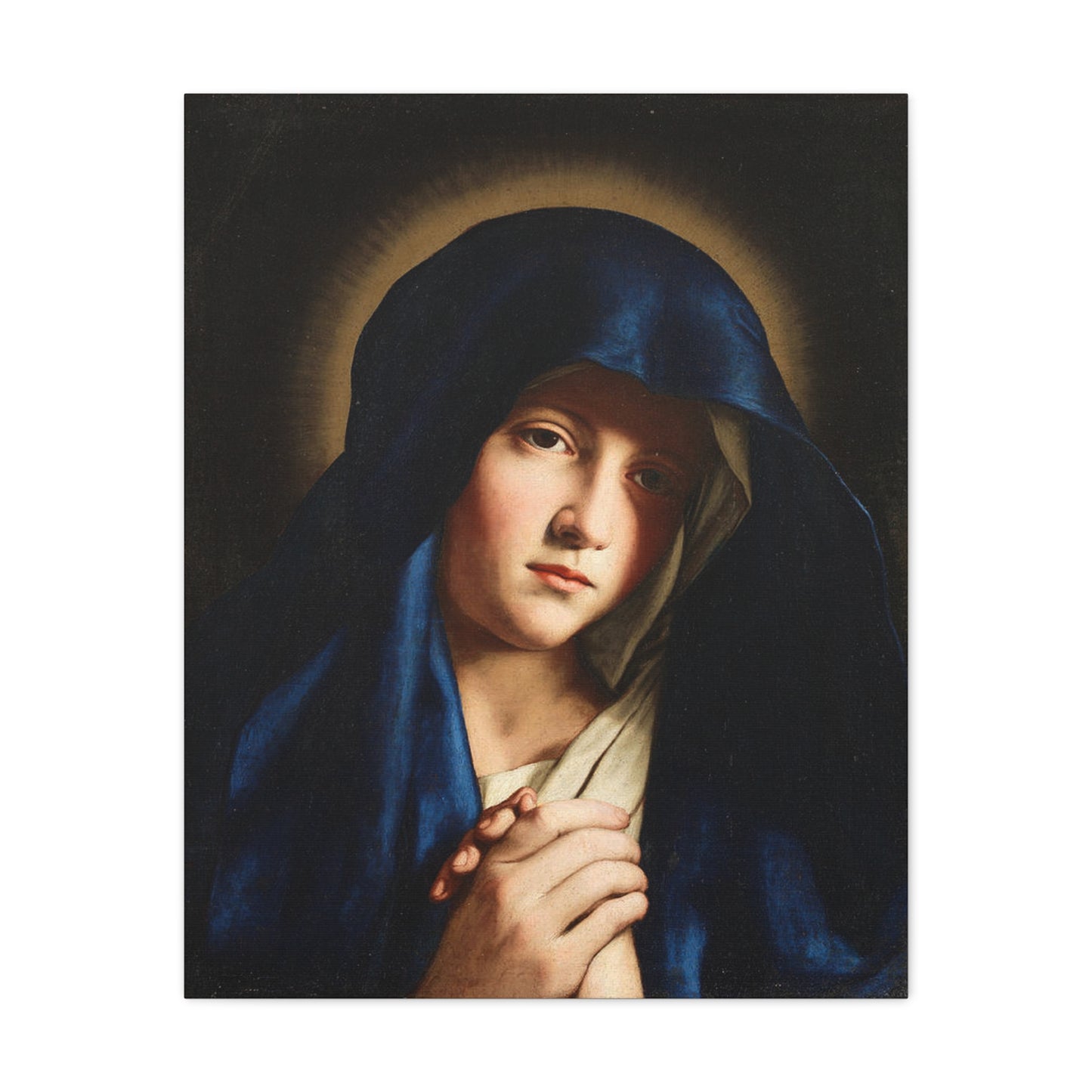 Young Virgin Mary Catholic HQ Print on Canvas Ready To Hang - Virgin Mary Canvas