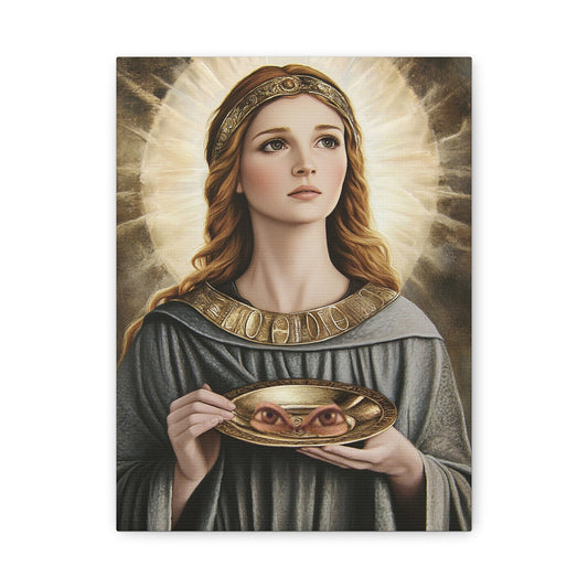 St. Lucy Catholic Canvas Wall Art, Christian Decor