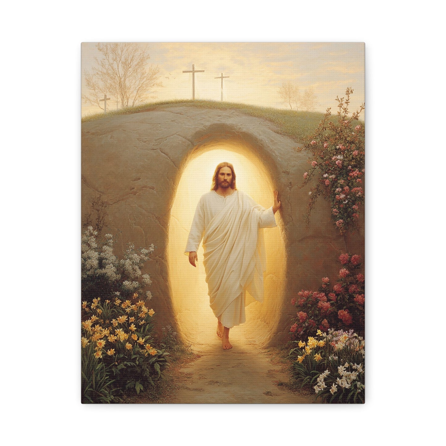 Ready To Hang - Resurrection of Jesus Catholic Canvas Wall Art, Christian Decor
