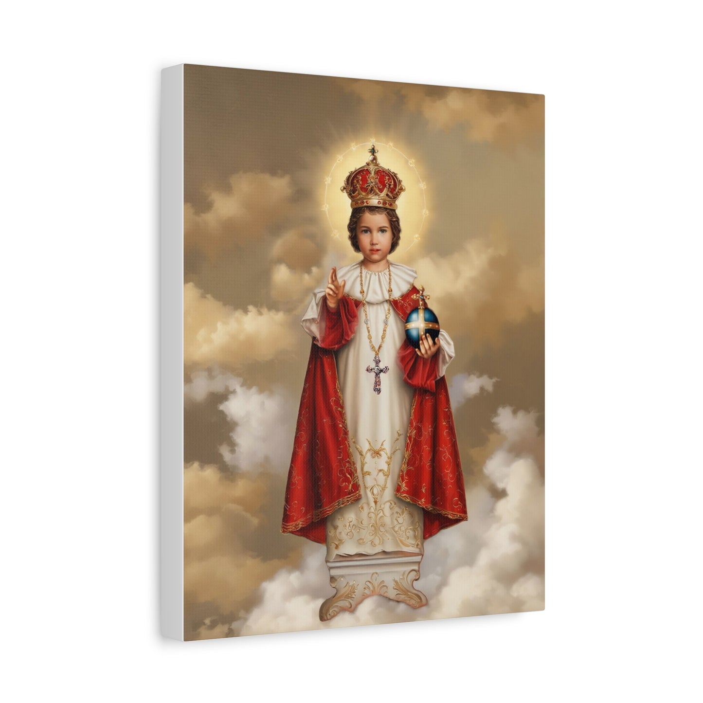 Infant Jesus of Prague Catholic Canvas Wall Art, Christian Decor