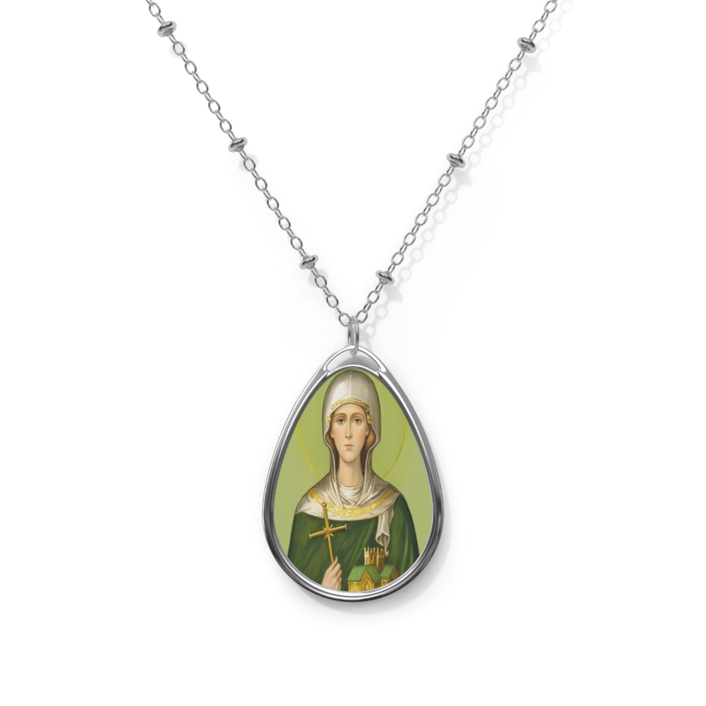 AUDREY AETHELTHRYTH OF ELY Catholic Necklace Drop Pendant