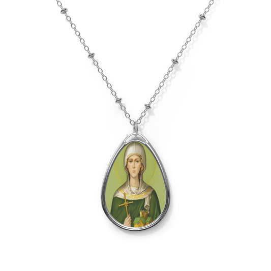 AUDREY AETHELTHRYTH OF ELY Catholic Necklace Drop Pendant