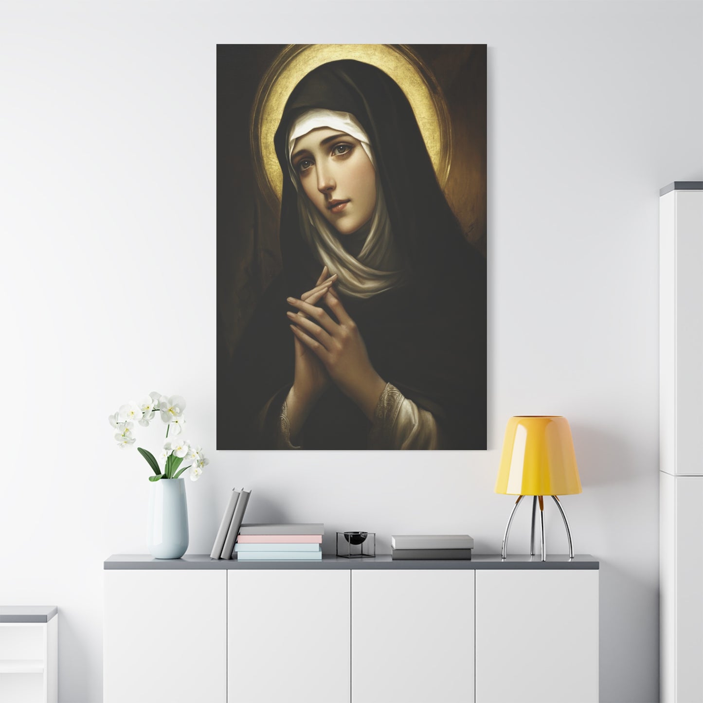 St. Bridget of Sweden Catholic Canvas Wall Art, Christian Decor