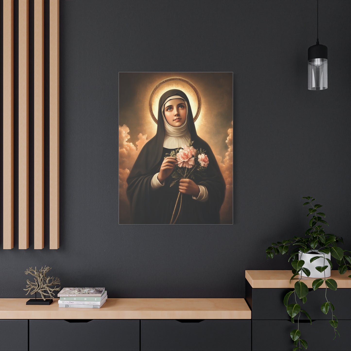 Ready To Hang - St. Rita of Cascia Catholic Canvas Wall Art, Christian Decor
