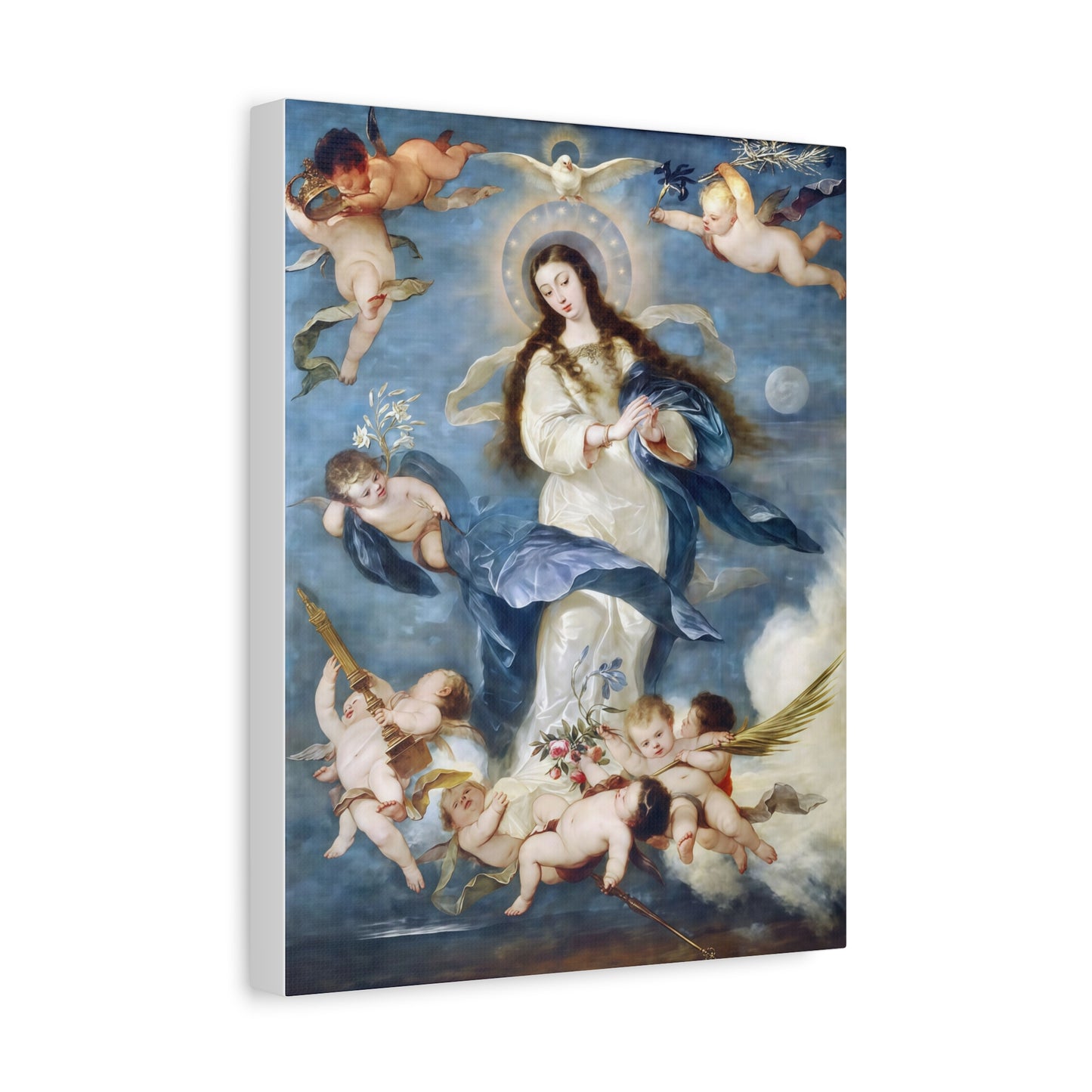Ready To Hang - Mother Mary Immaculate Conception Catholic Canvas Wall Art, Christian Decor Our Lady