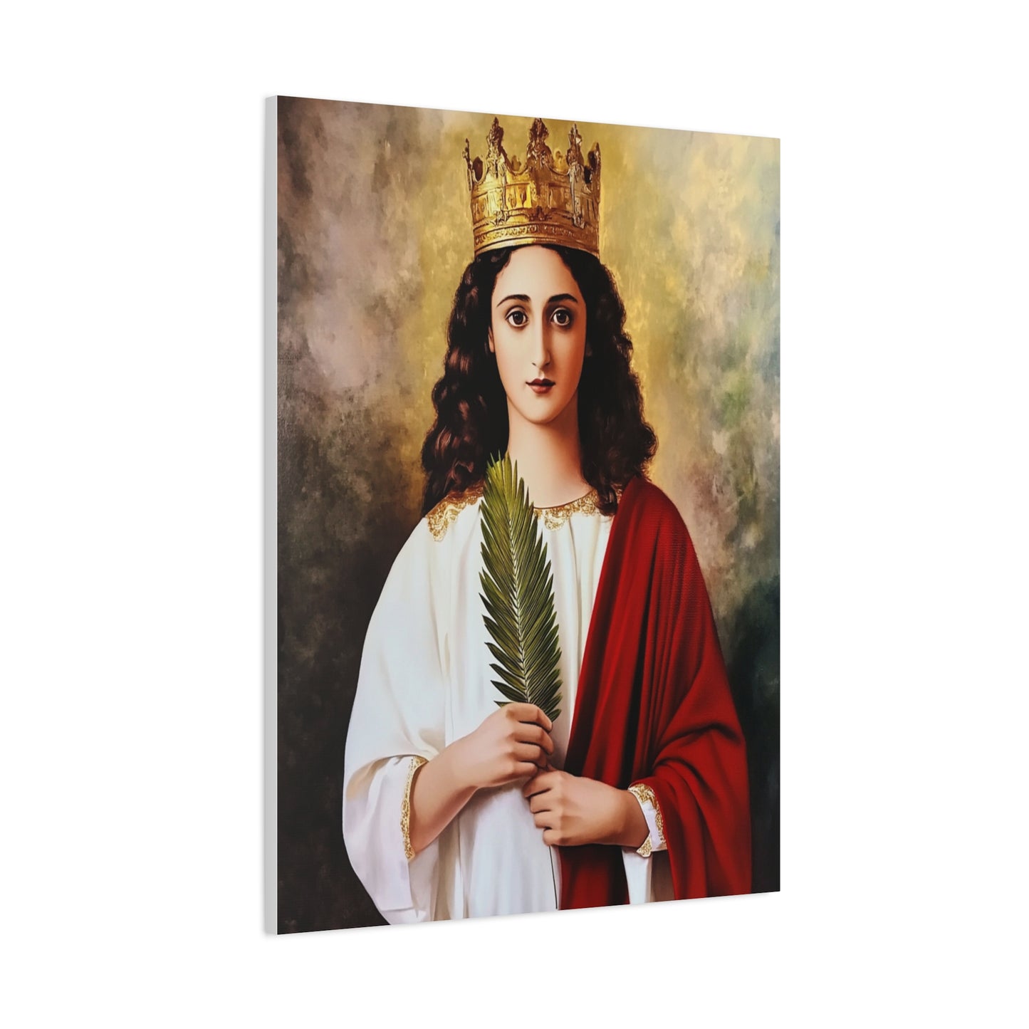 St Barbara Canvas Print, Catholic Decor Wall, Gift Religious Christian