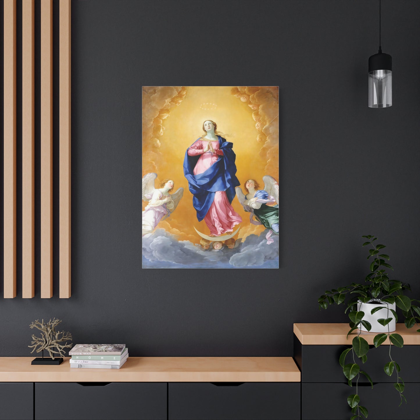 Ready To Hang - Mother Mary Immaculate Conception Our Lady Catholic Canvas Wall Art, Christian Decor
