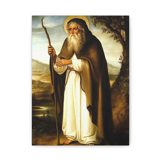 St. Anthony of the Desert Canvas Print, Catholic Decor Wall, Gift Religious Christian