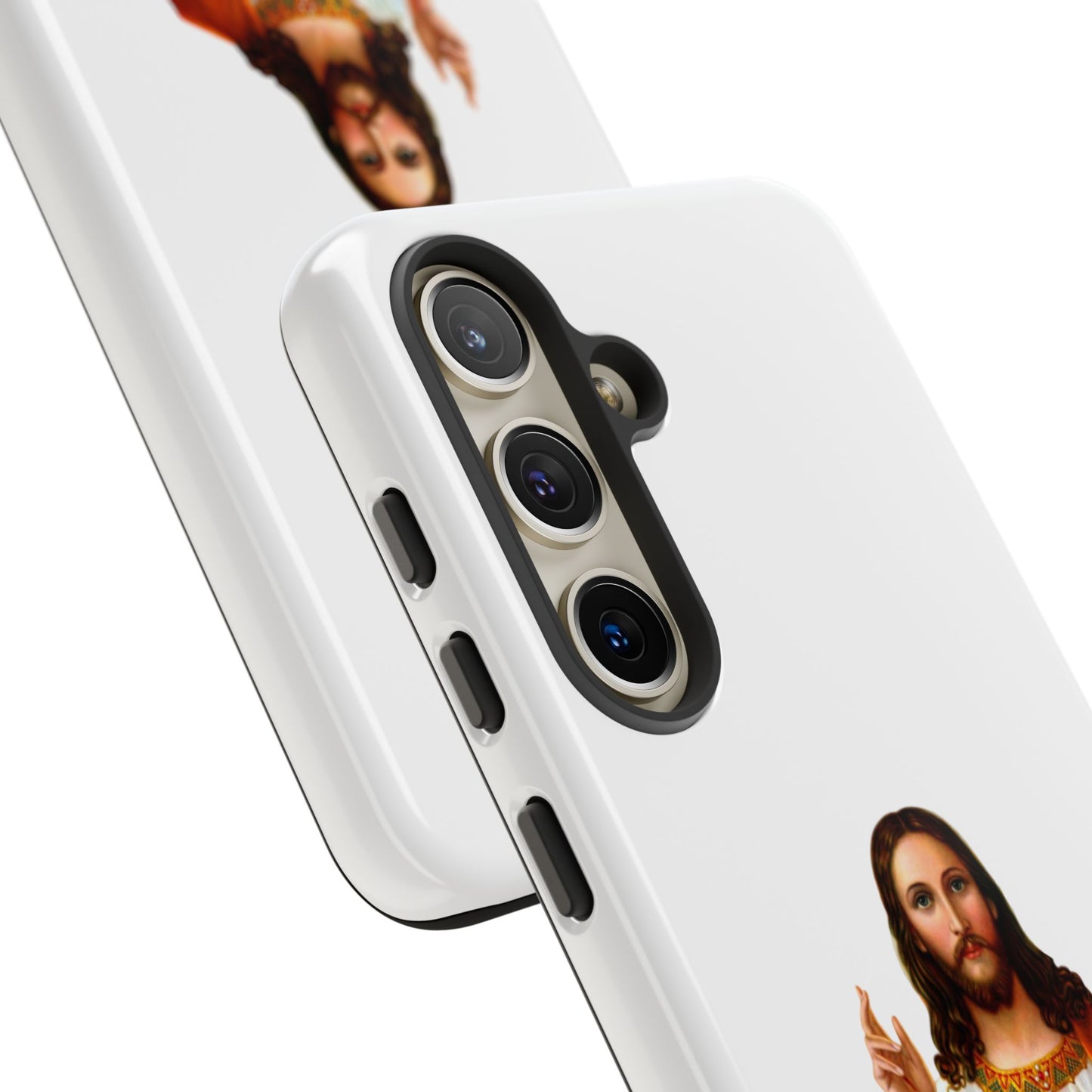 Artistic Phone Case Featuring Jesus, Tough Phone Case, Christian Gift, Religious Phone Cover, Inspirational Phone Accessory, Unique Jesus