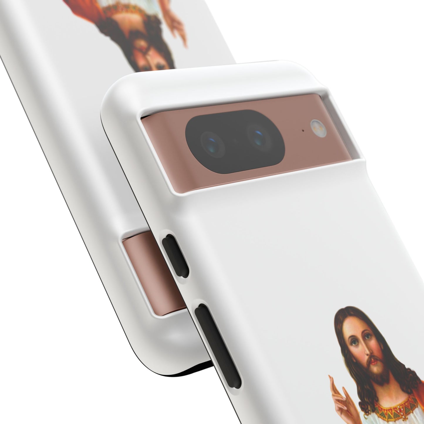 Artistic Phone Case Featuring Jesus, Tough Phone Case, Christian Gift, Religious Phone Cover, Inspirational Phone Accessory, Unique Jesus