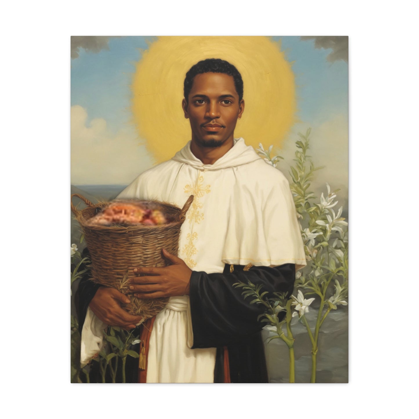 Ready To Hang - St. Martin de Porres Catholic Canvas Wall Art, Christian Decor