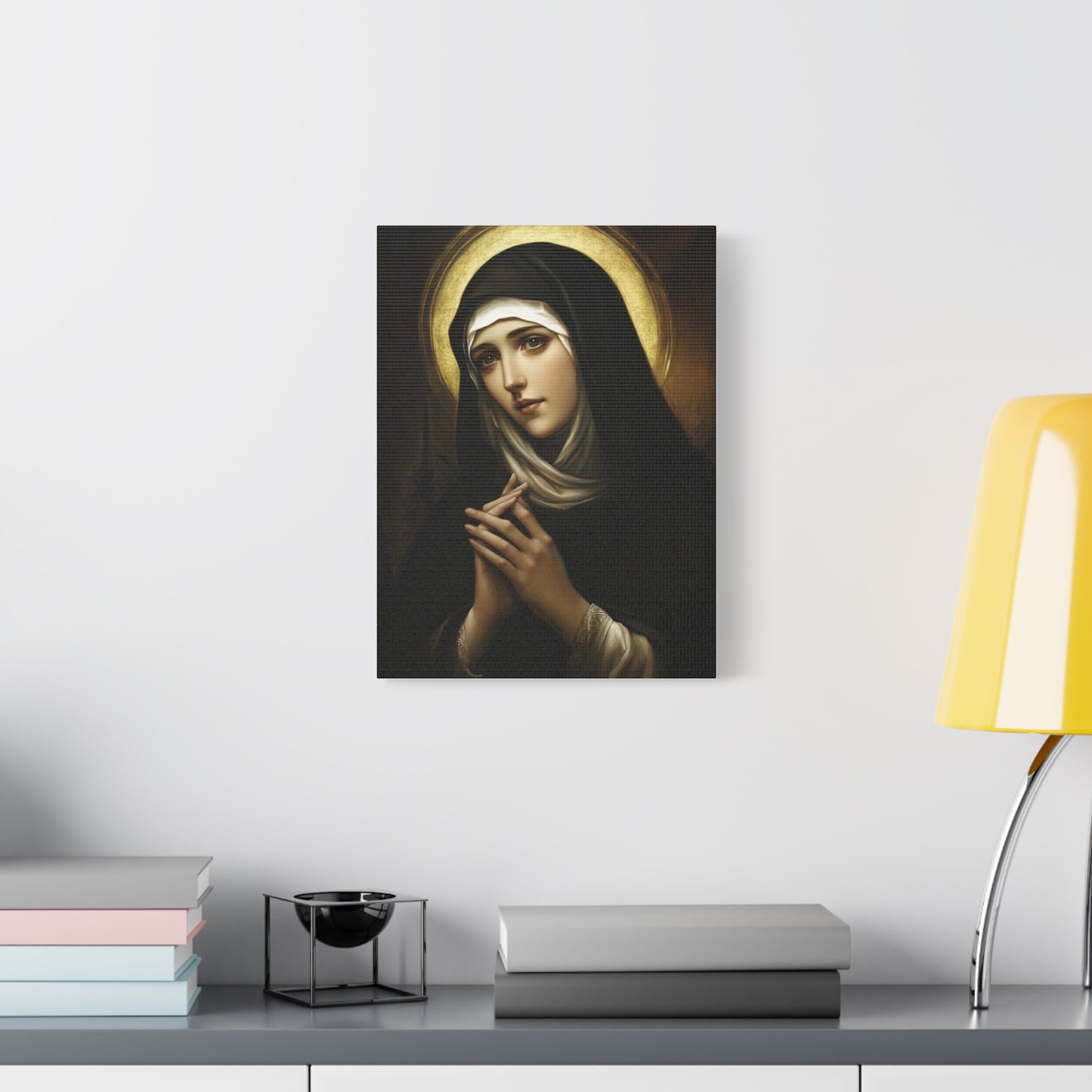 St. Bridget of Sweden Catholic Canvas Wall Art, Christian Decor