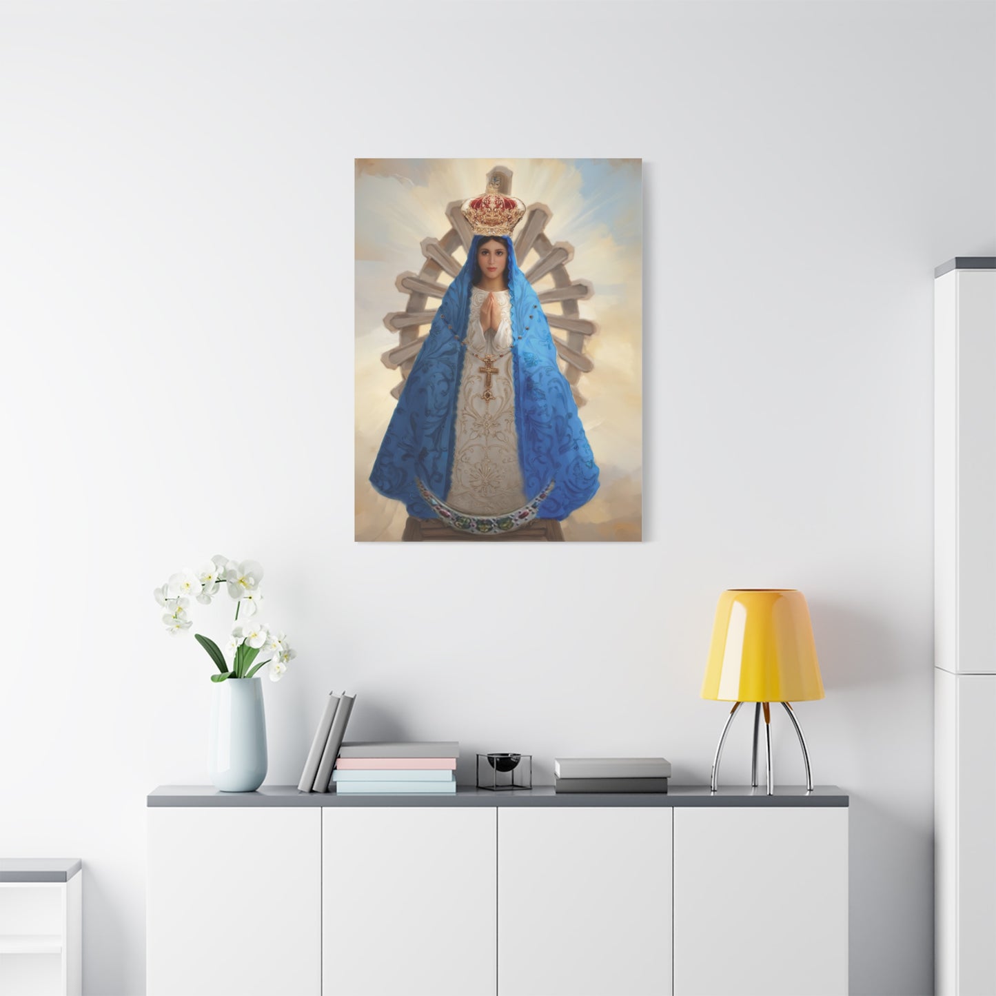 Ready to Hang - Our Lady of Lujan Virgin Mary Catholic Canvas Wall Art, Christian Decor