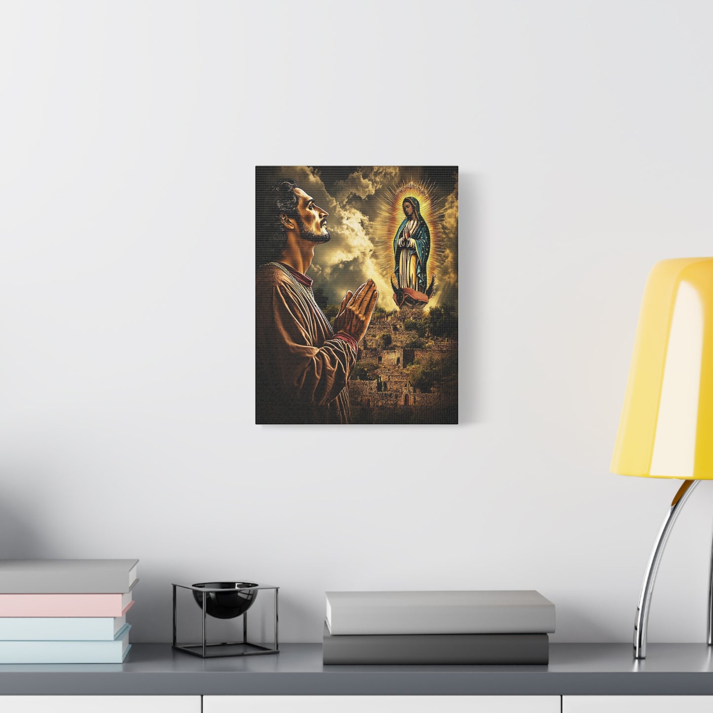St. Juan Diego Our Lady of Guadalupe Catholic Canvas Wall Art, Christian Decor