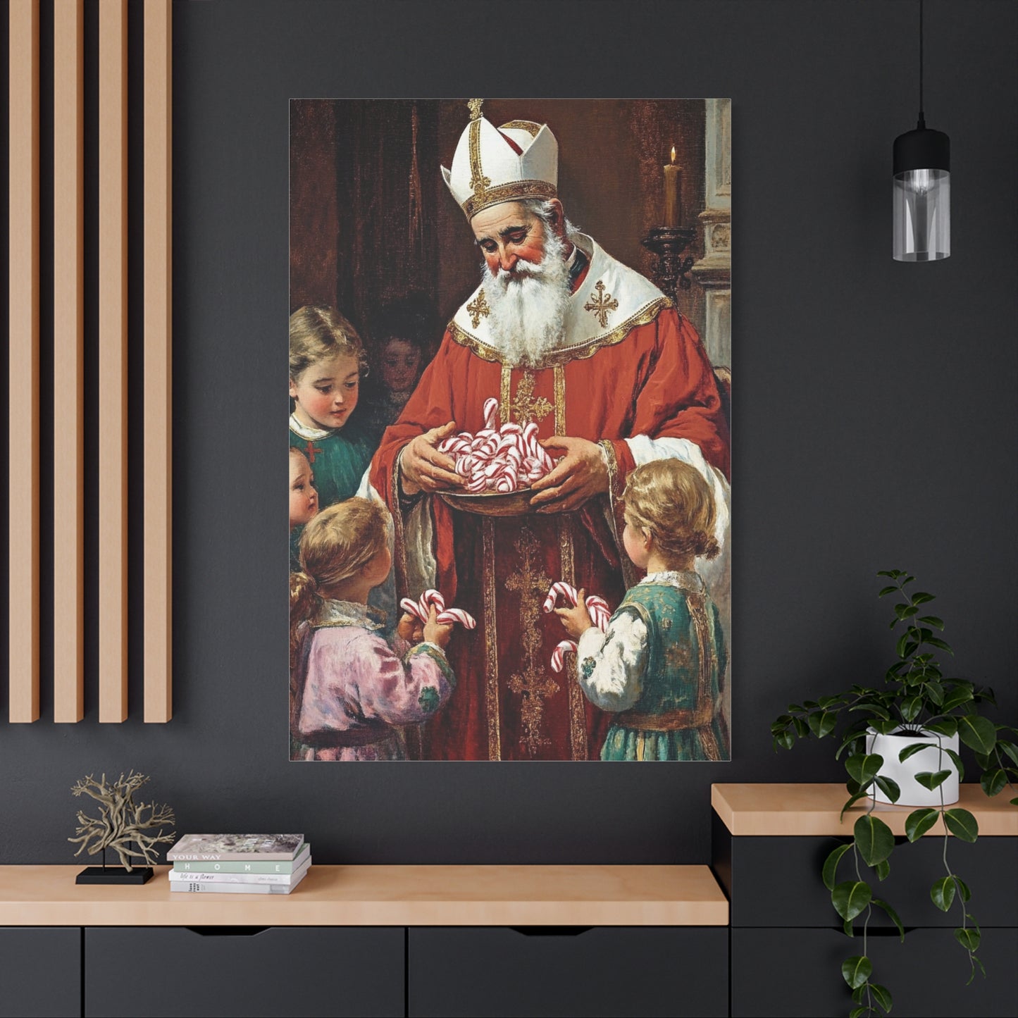 St. Nicholas of Bari - St. Nicholas of Myra Canvas Wall Art, Christian Decor