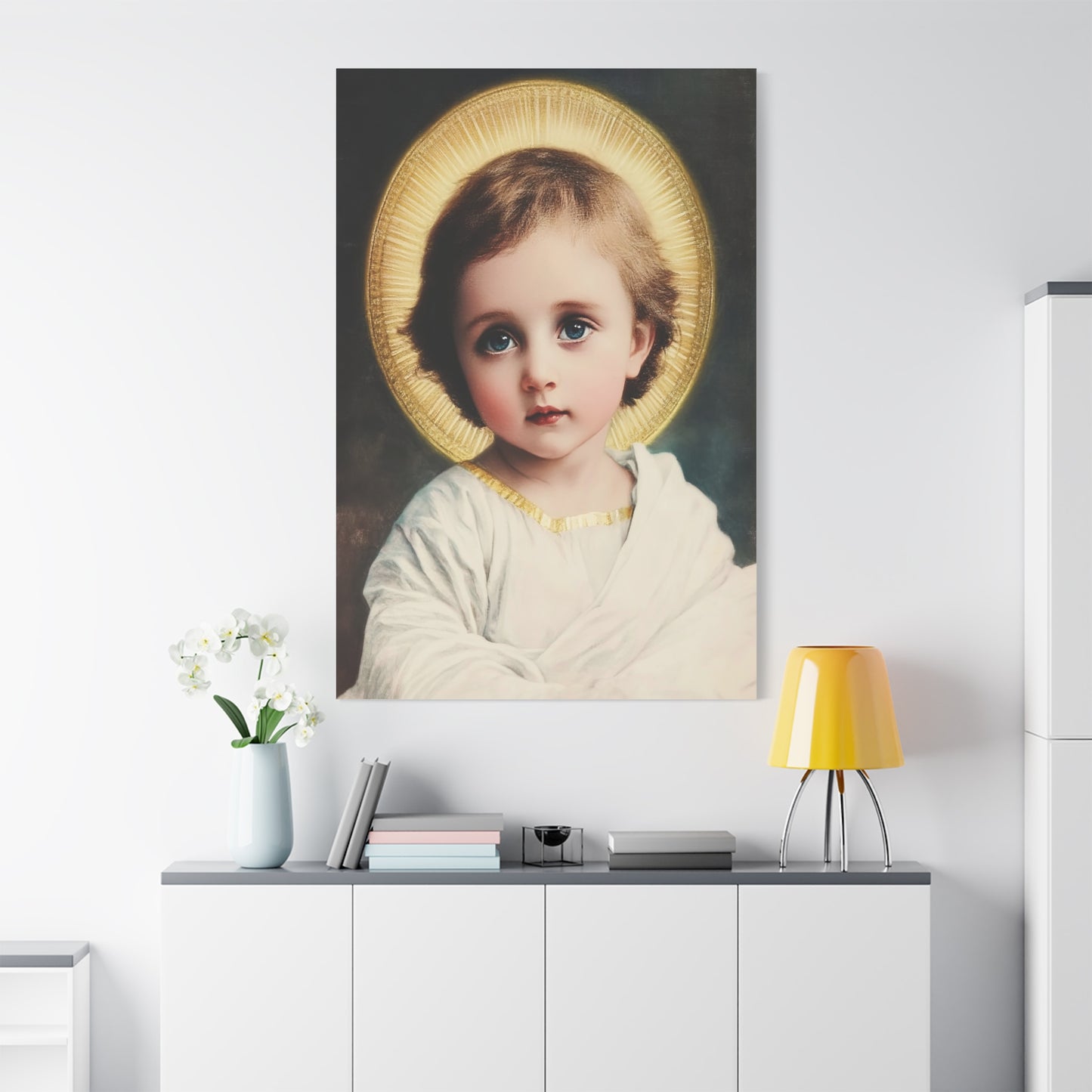 Jesus Child Catholic Canvas Wall Art, Christian Decor