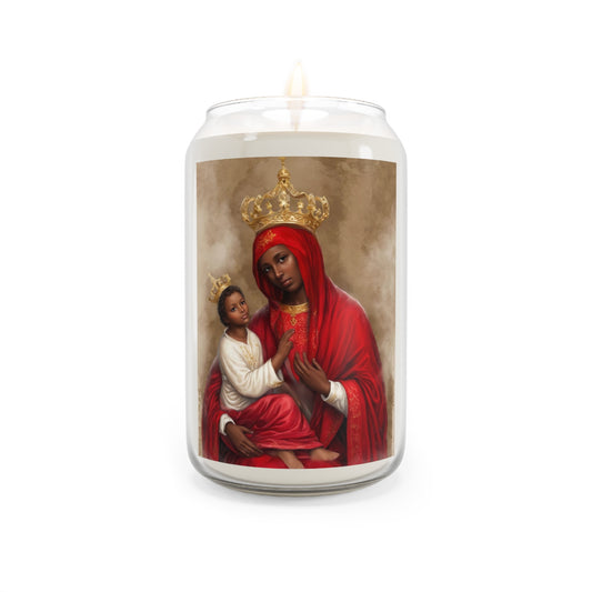 Our Lady Mary Chelm Catholic Serenity Scented Candle, 13.75oz | Relaxation Gift, Home Decor, Calm Atmosphere, Religious Decor