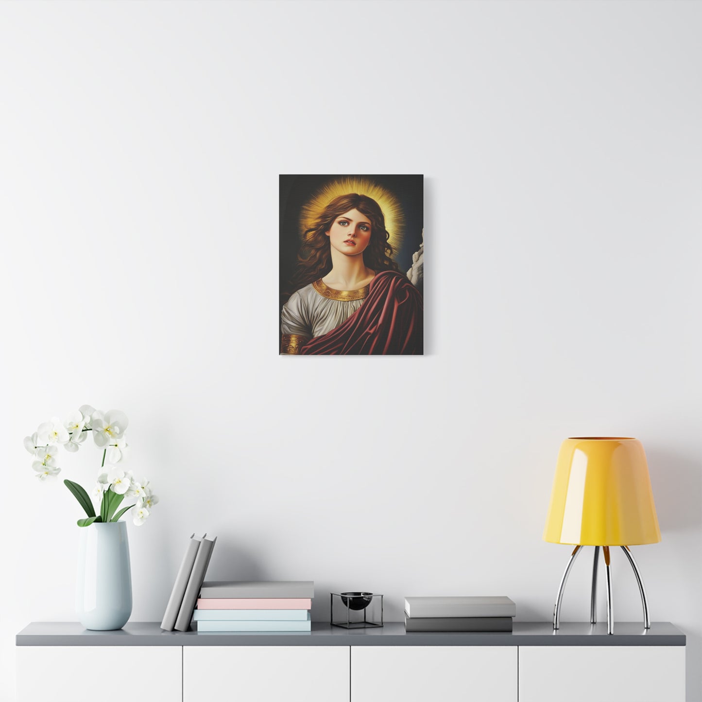 St. Barbara Catholic Saint Canvas Print, Catholic Decor Wall, Gift Religious Christian
