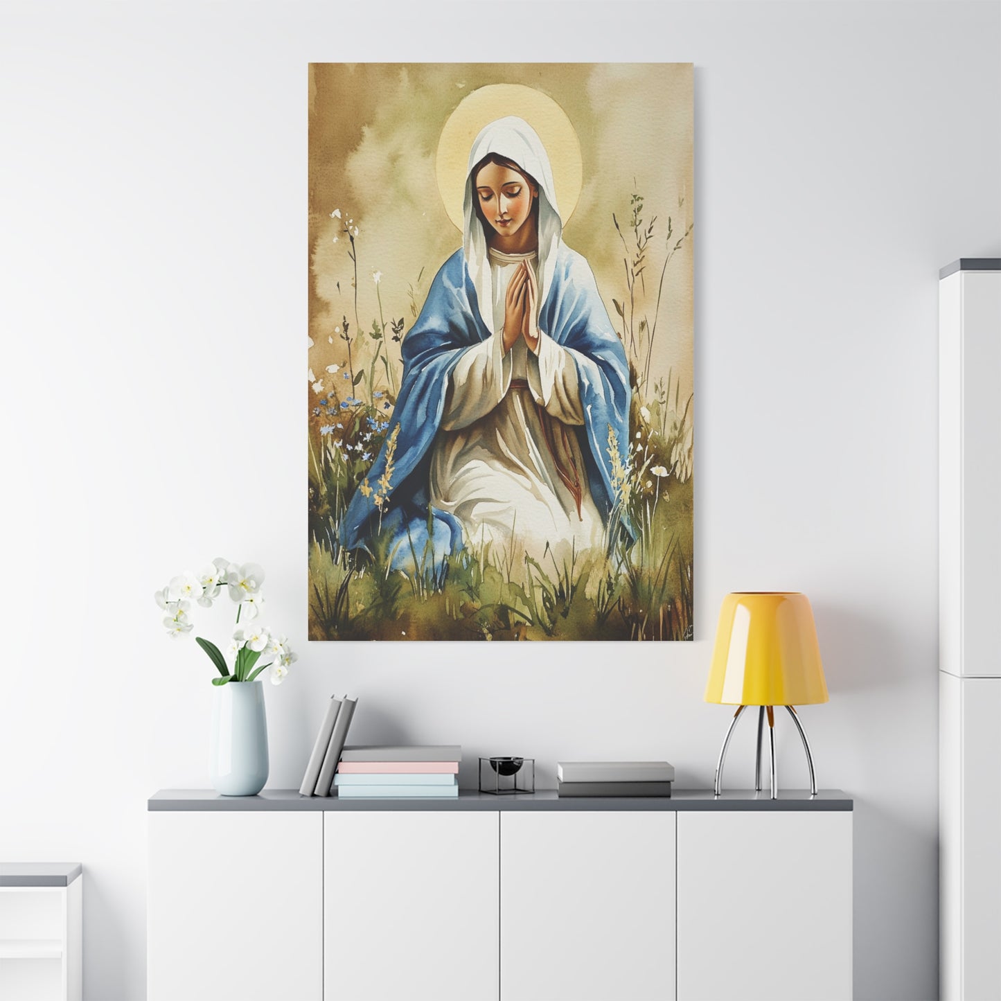 Ready to Hang - Our Lady The Most Holy Mary Catholic Canvas Wall Art, Christian Decor