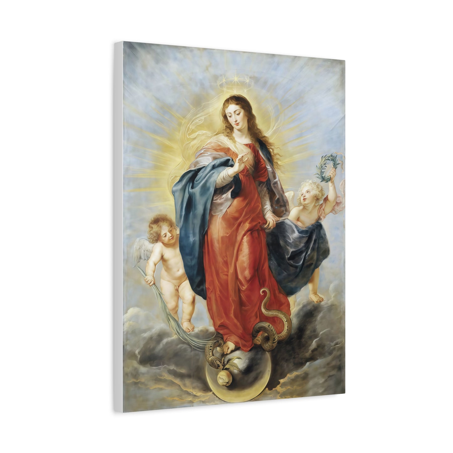 Ready To Hang - Mother Mary Immaculate Conception Catholic Canvas Wall Art, Christian Decor Our Lady