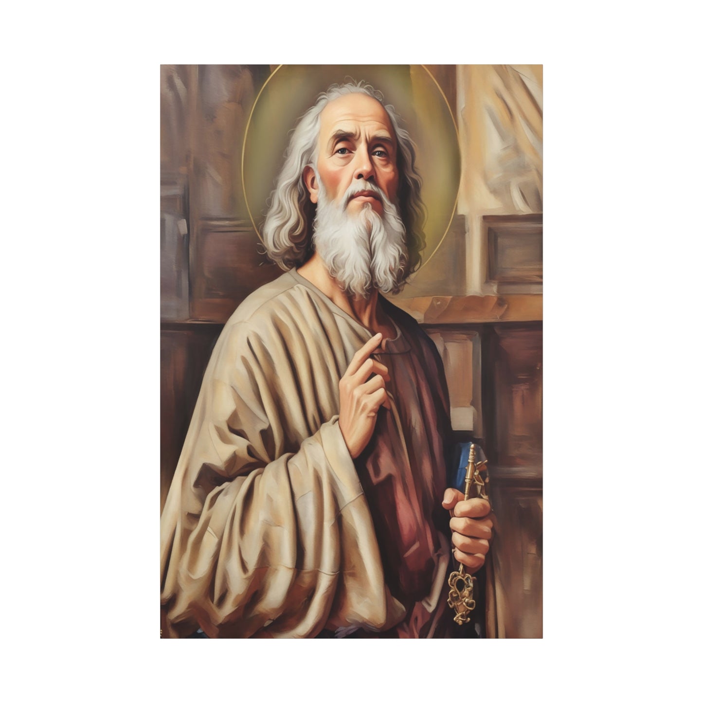Ready to Hang - St. Peter the Apostle Catholic Canvas Wall Art, Christian Decor