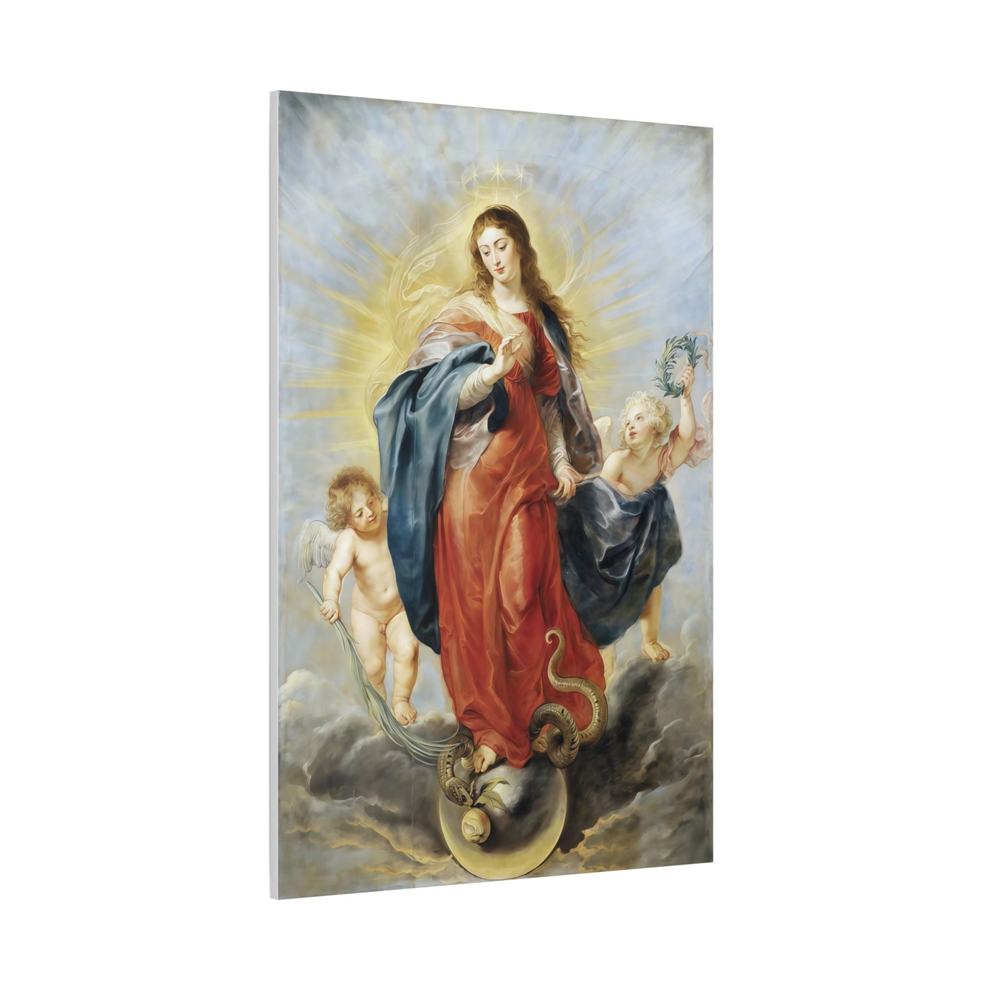 Ready To Hang - Mother Mary Immaculate Conception Catholic Canvas Wall Art, Christian Decor Our Lady