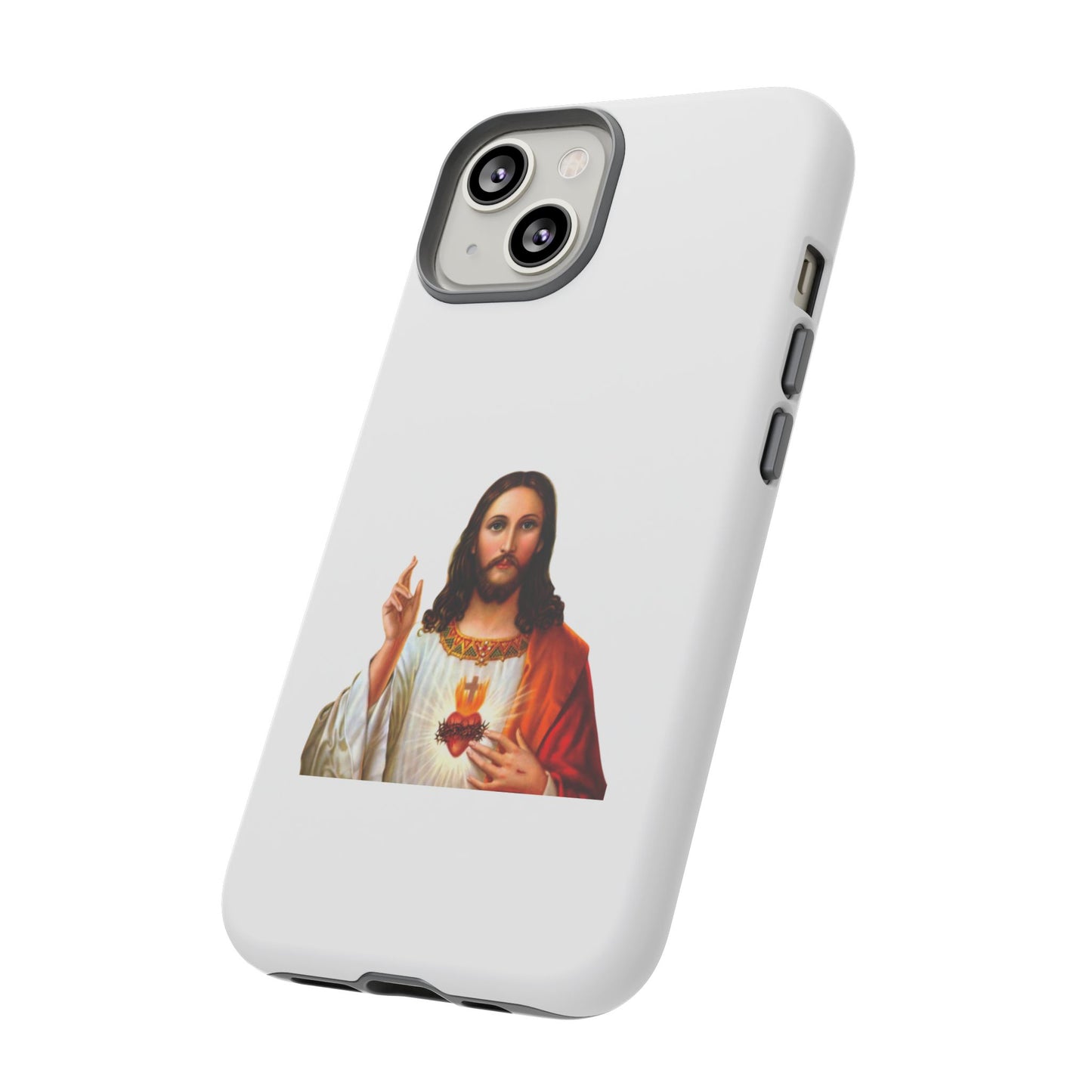 Artistic Phone Case Featuring Jesus, Tough Phone Case, Christian Gift, Religious Phone Cover, Inspirational Phone Accessory, Unique Jesus