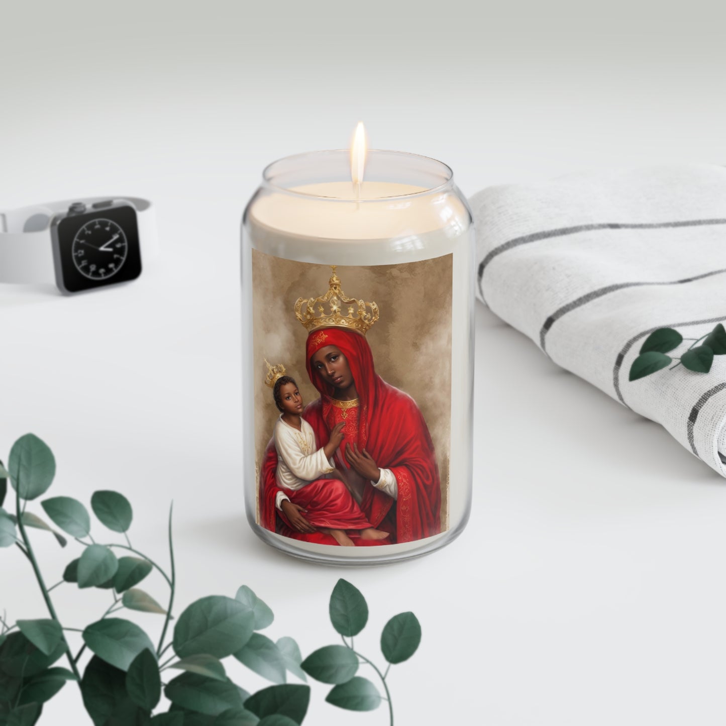 Our Lady Mary Chelm Catholic Serenity Scented Candle, 13.75oz | Relaxation Gift, Home Decor, Calm Atmosphere, Religious Decor