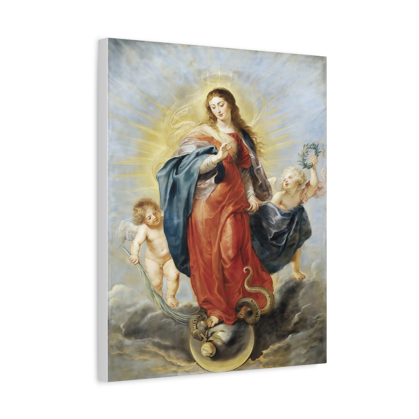 Ready To Hang - Mother Mary Immaculate Conception Catholic Canvas Wall Art, Christian Decor Our Lady