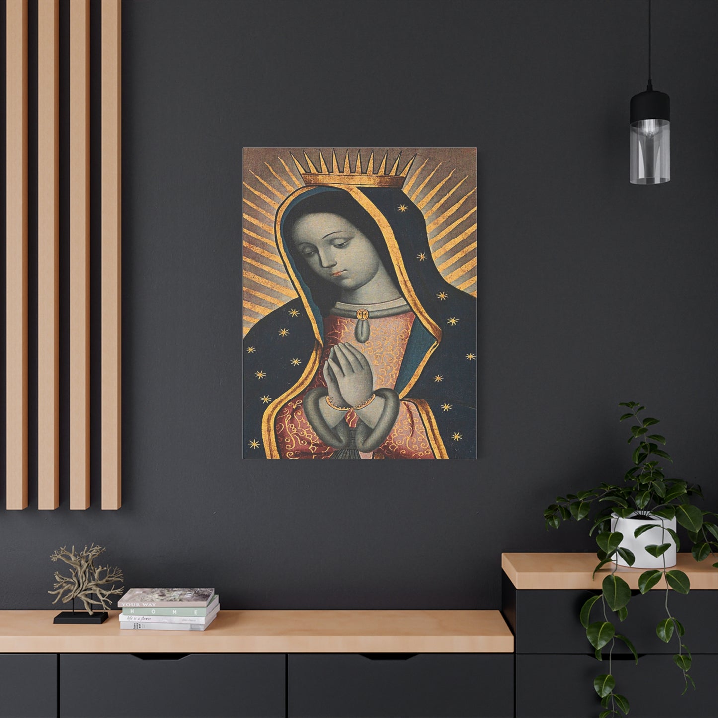 Virgin Of Guadalupe Catholic HQ Print on Canvas Ready To Hang - Virgin Mary Canvas
