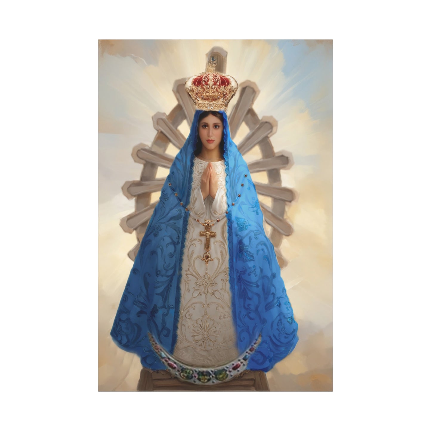 Ready to Hang - Our Lady of Lujan Virgin Mary Catholic Canvas Wall Art, Christian Decor