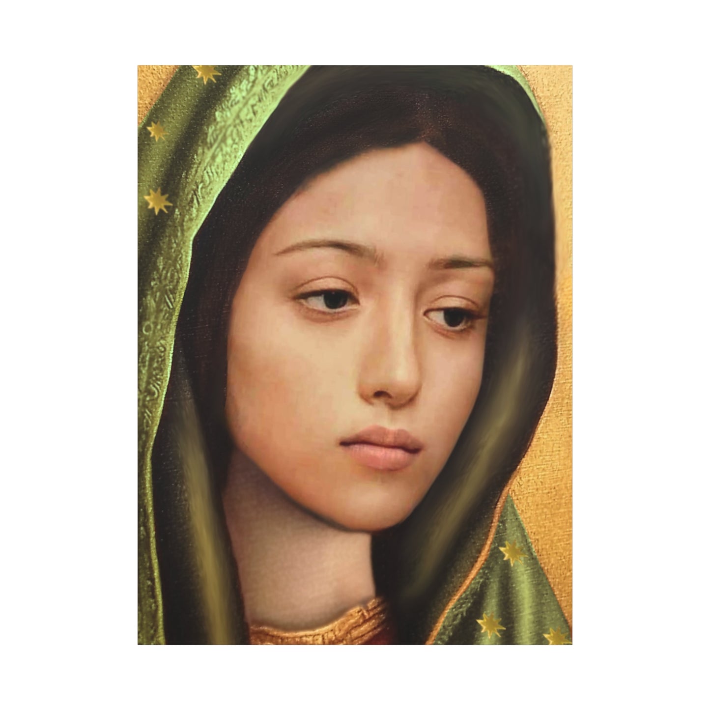 Our Lady of Guadalupe Mary Catholic Canvas Wall Art, Christian Decor