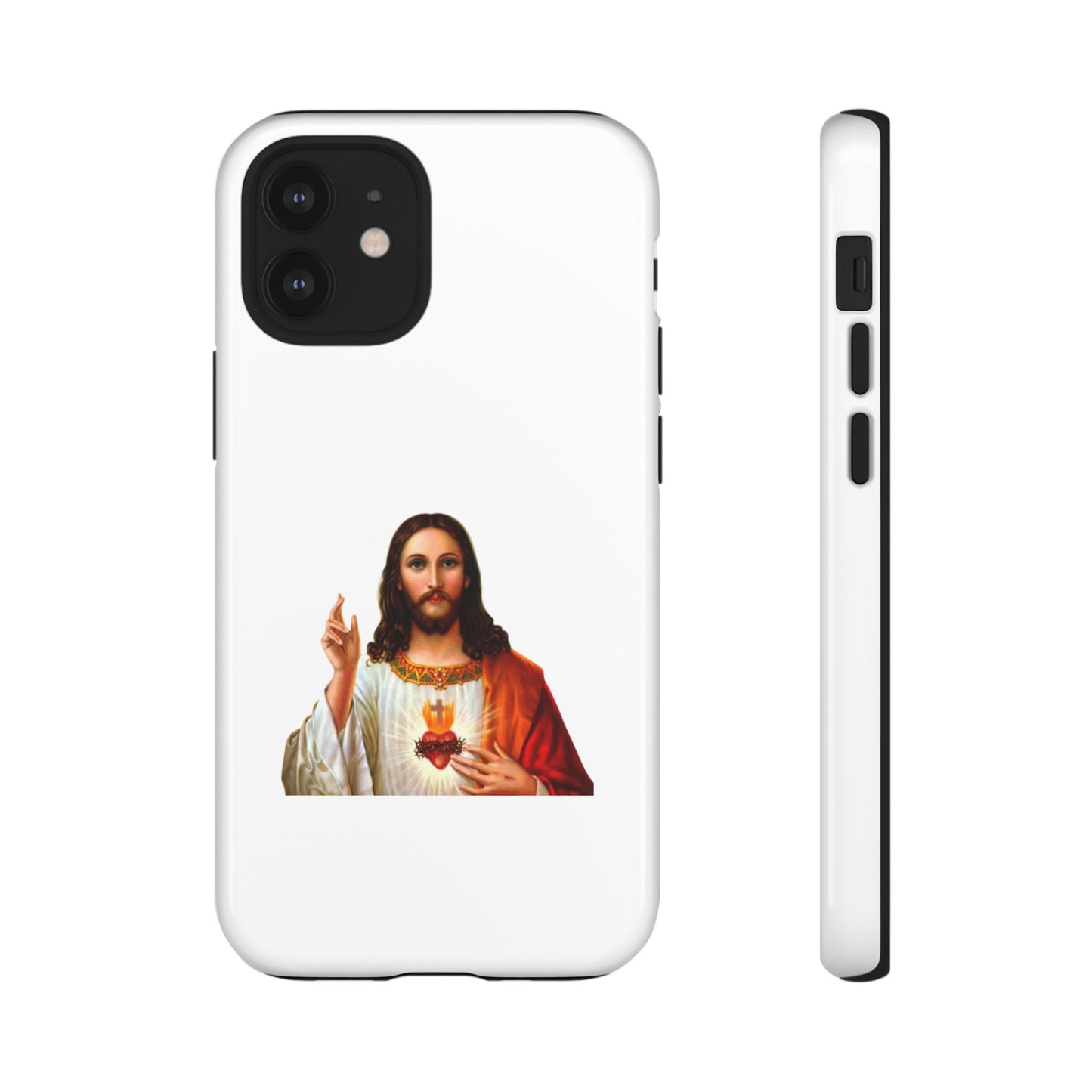Artistic Phone Case Featuring Jesus, Tough Phone Case, Christian Gift, Religious Phone Cover, Inspirational Phone Accessory, Unique Jesus