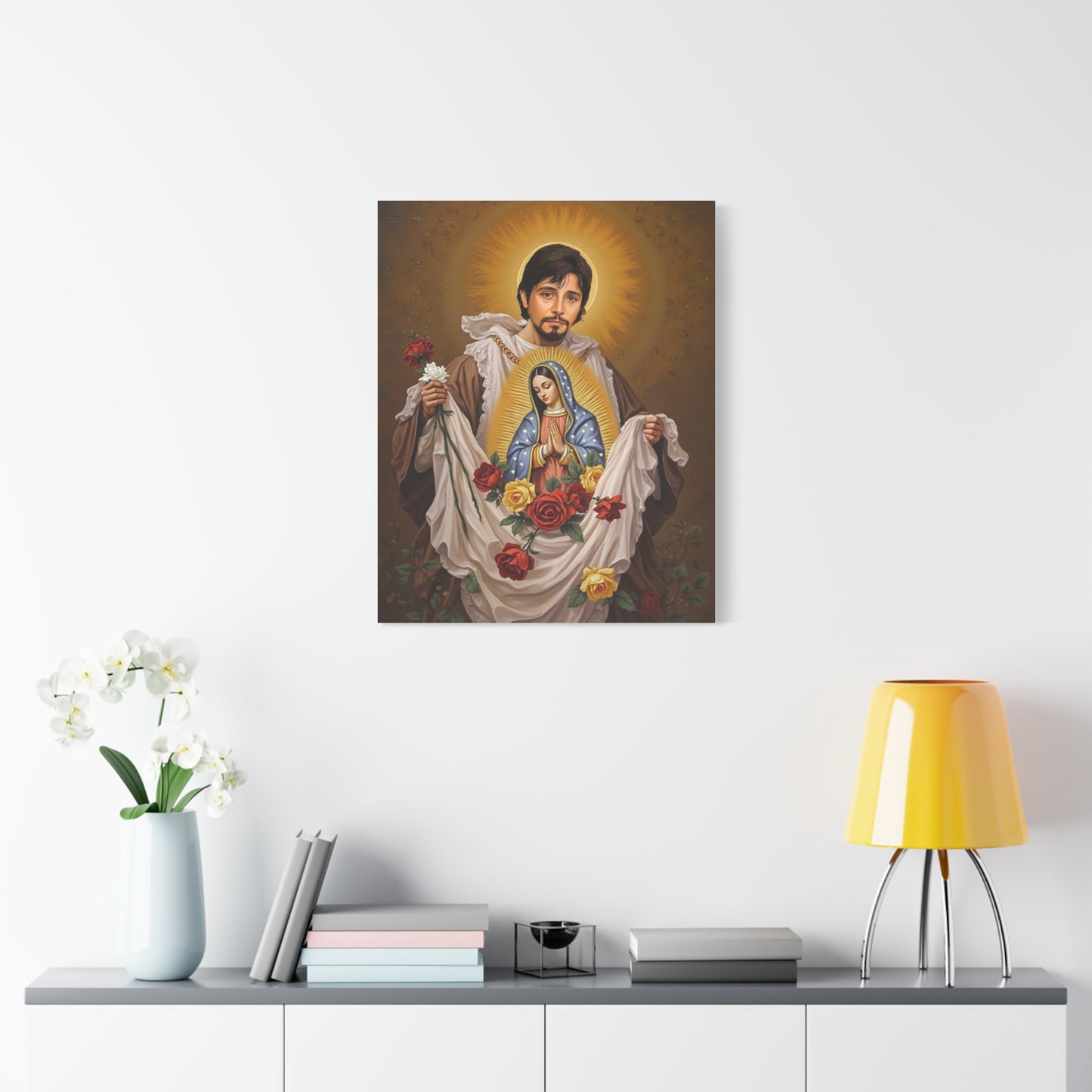St. Juan Diego Catholic Canvas Wall Art, Christian Decor