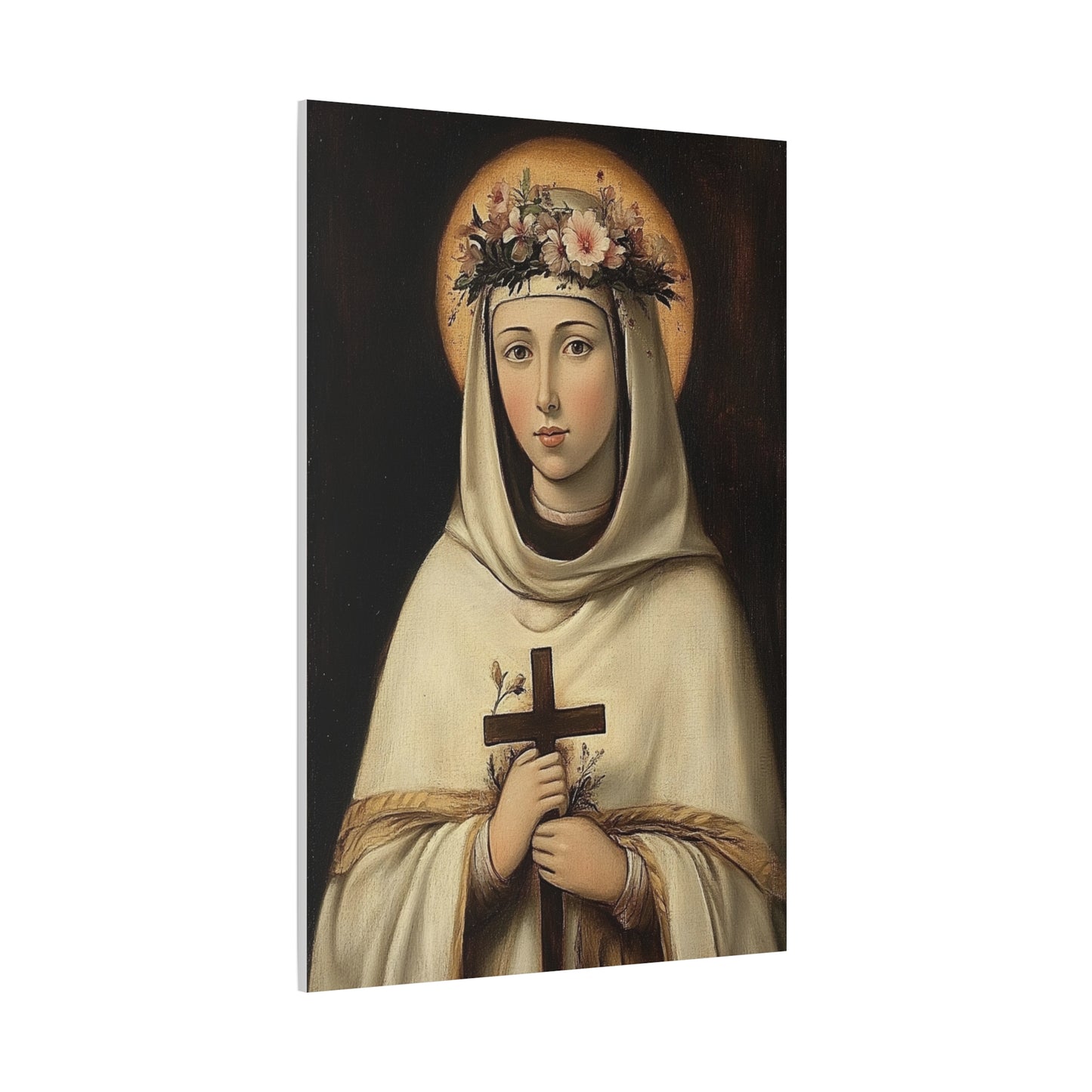 Ready To Hang - St. Rose of Lima Catholic Canvas Wall Art, Christian Decor