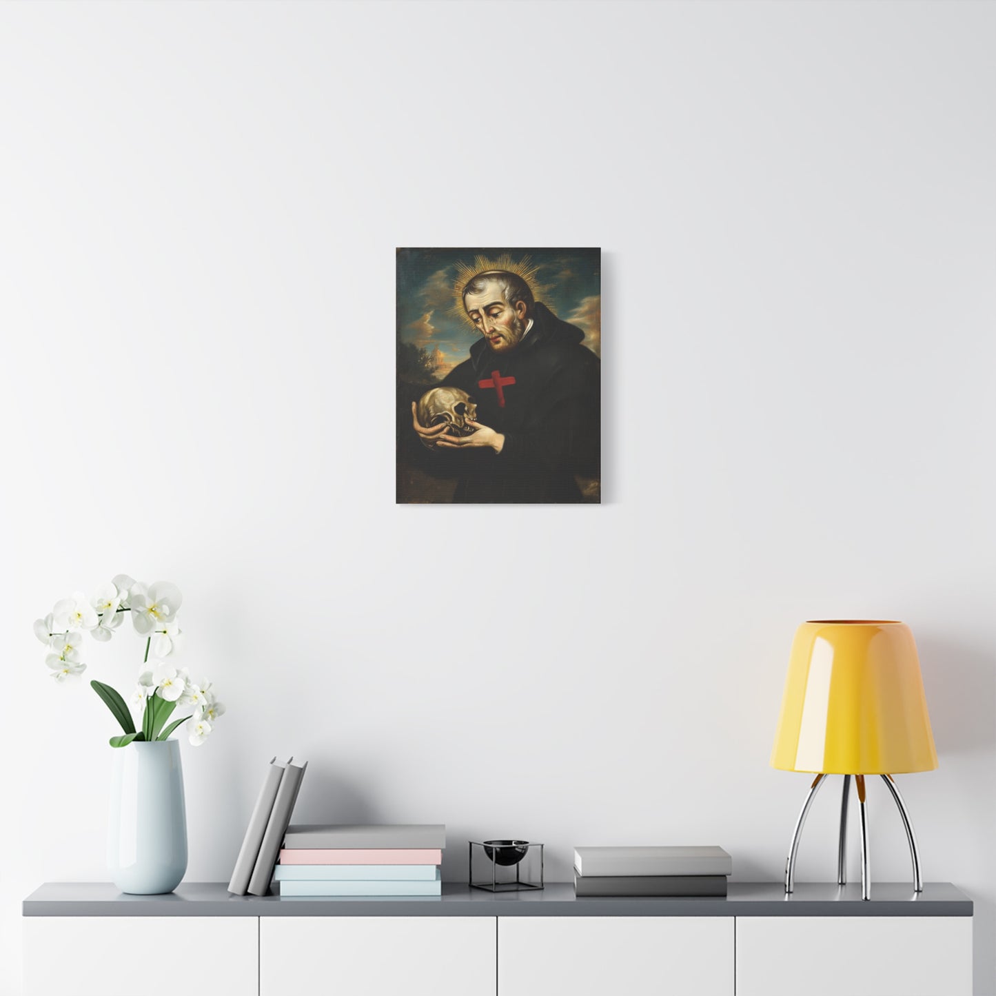 St. Camillus de Lellis Catholic Canvas Wall Art, Christian Decor
