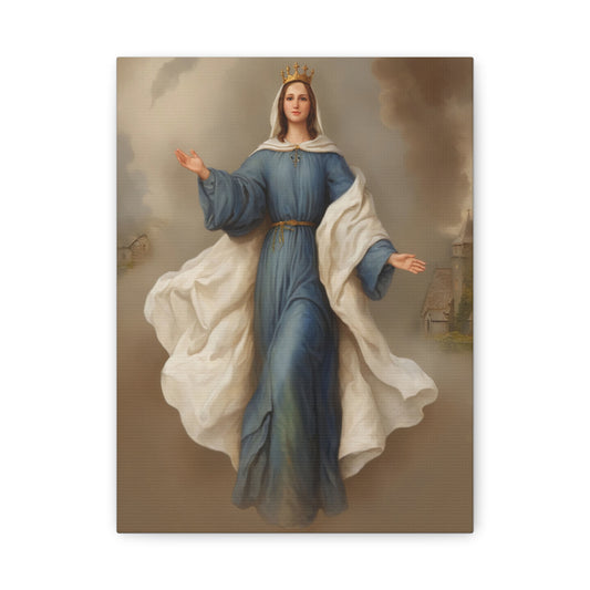 Mother Mary Our Lady of Knock Catholic Canvas Wall Art, Christian Decor