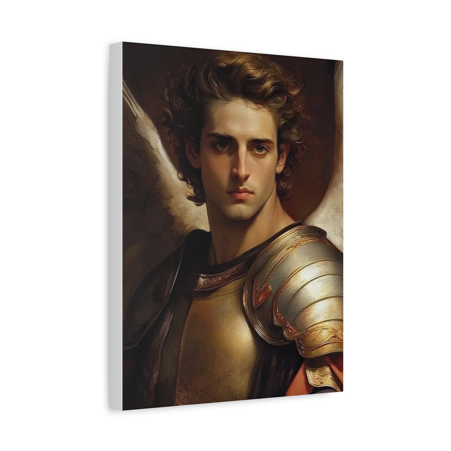 Michael the Archangel Catholic Canvas Wall Art, Christian Decor