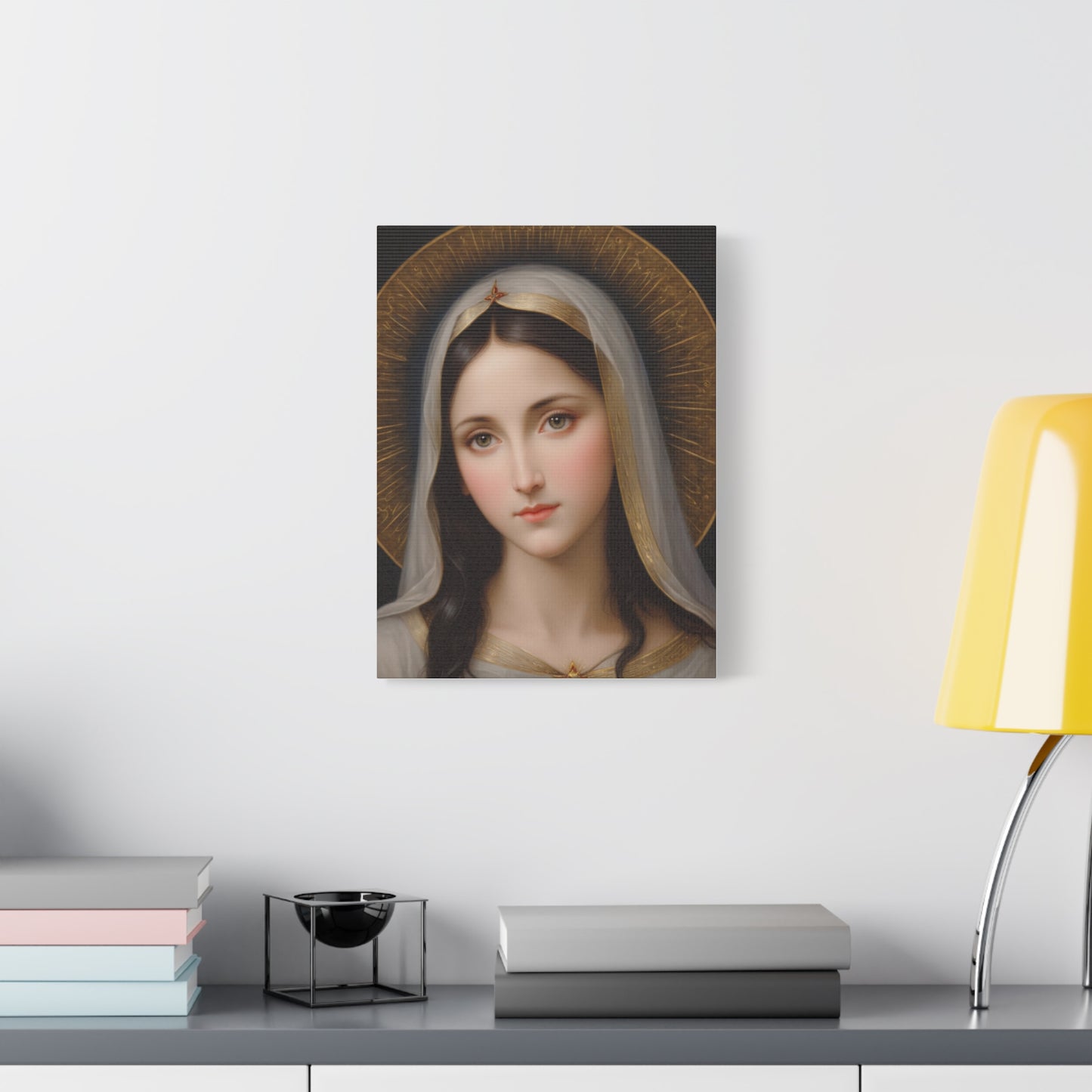 Our Blessed Lady Holy Mary Catholic Canvas Wall Art, Christian Decor