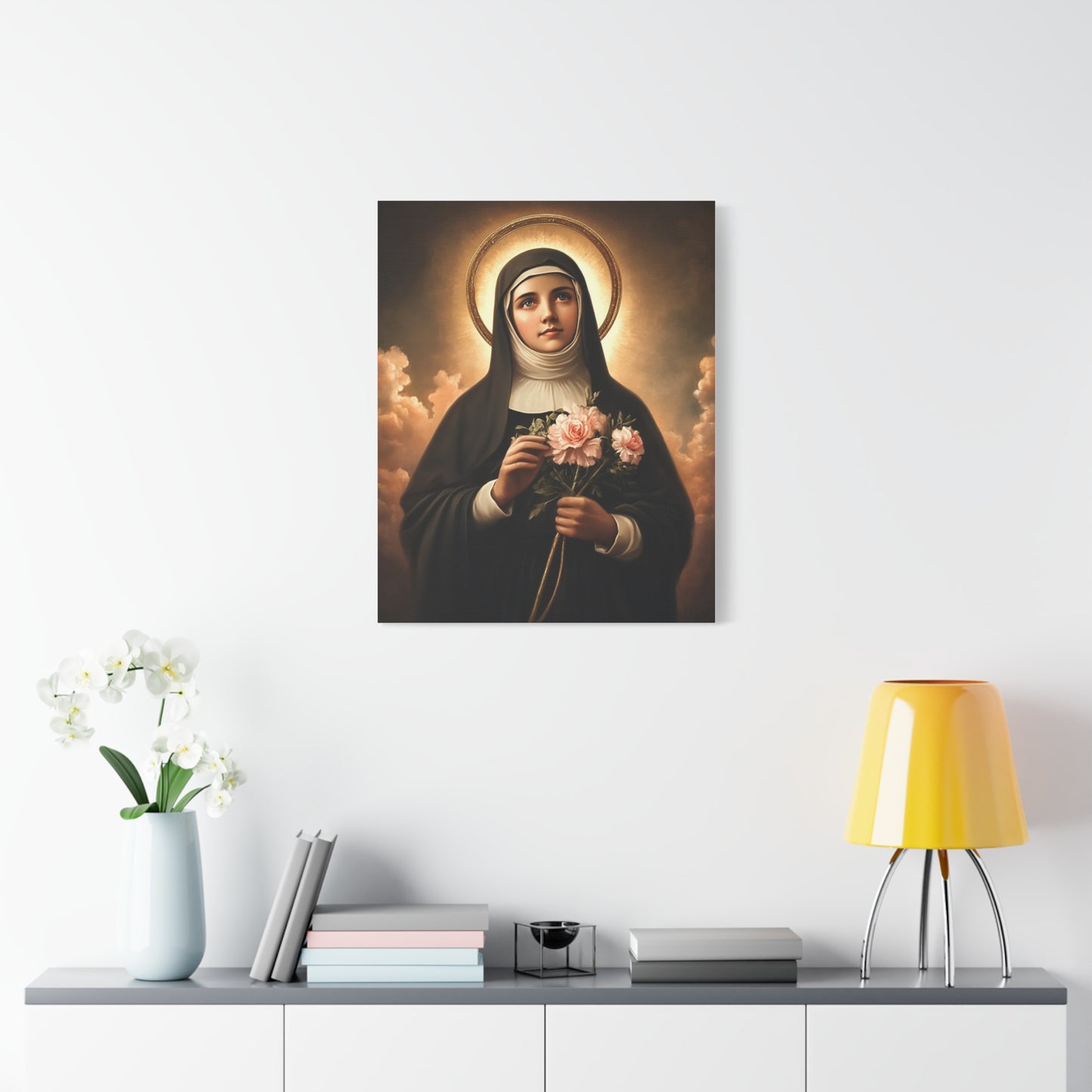 Ready To Hang - St. Rita of Cascia Catholic Canvas Wall Art, Christian Decor