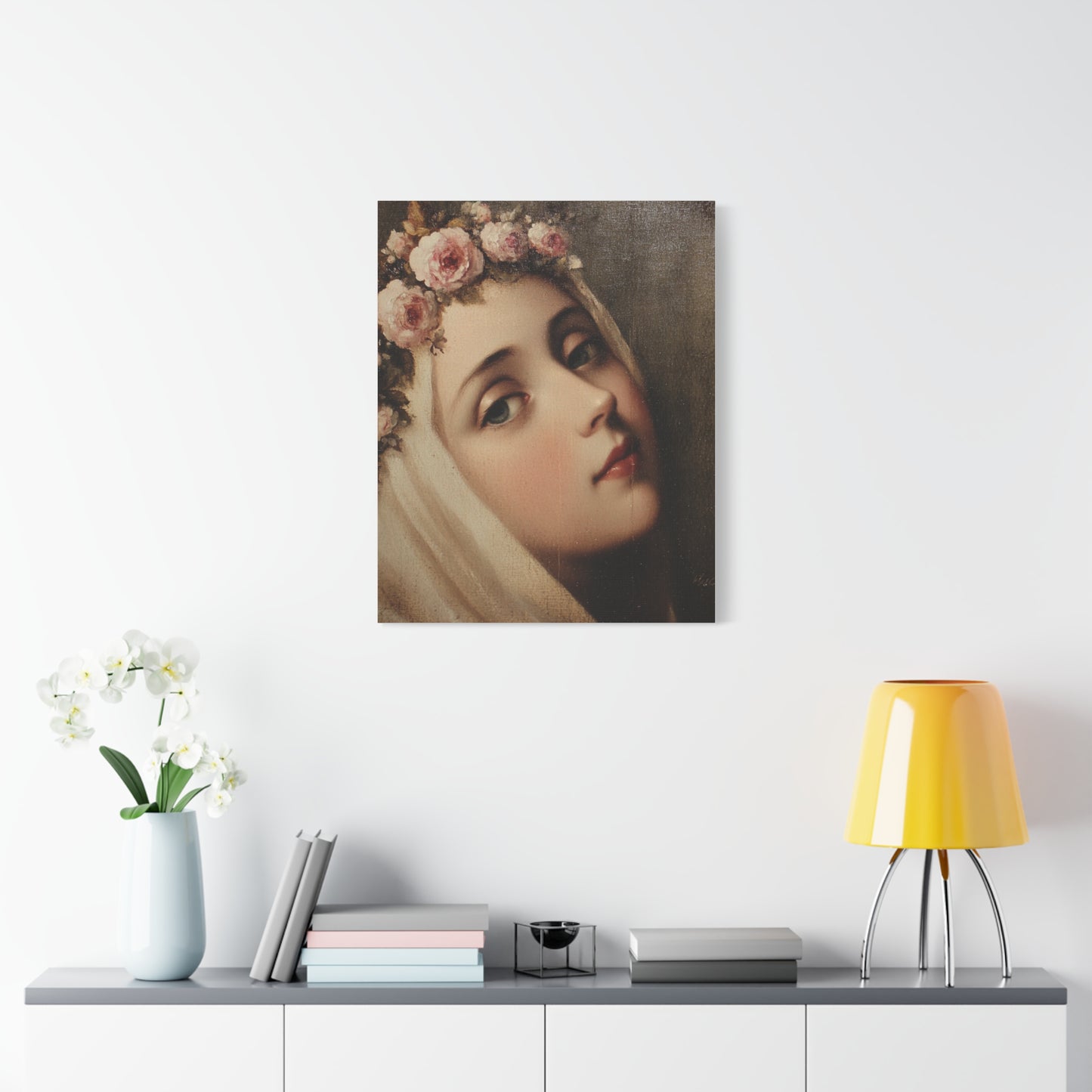 Ready To Hang - St. Rose of Lima Close Up Image Catholic Canvas Wall Art, Christian Decor