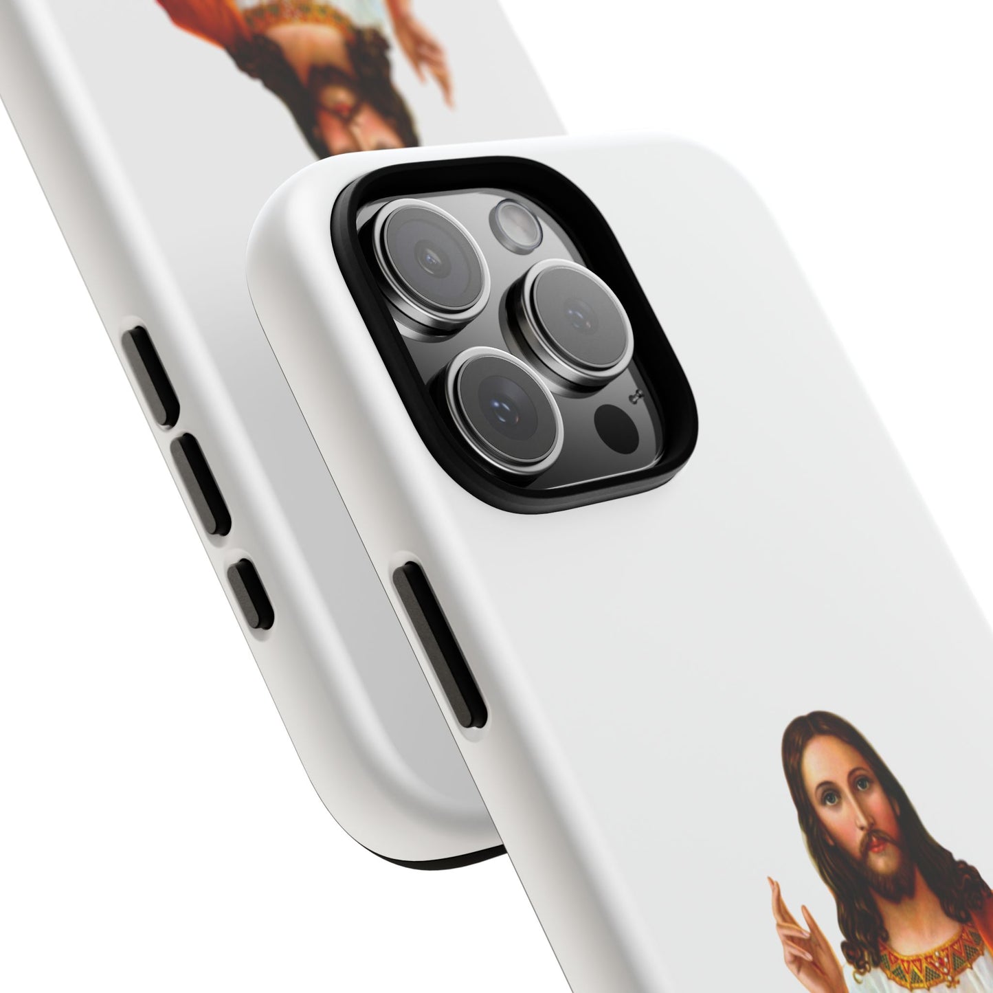 Artistic Phone Case Featuring Jesus, Tough Phone Case, Christian Gift, Religious Phone Cover, Inspirational Phone Accessory, Unique Jesus