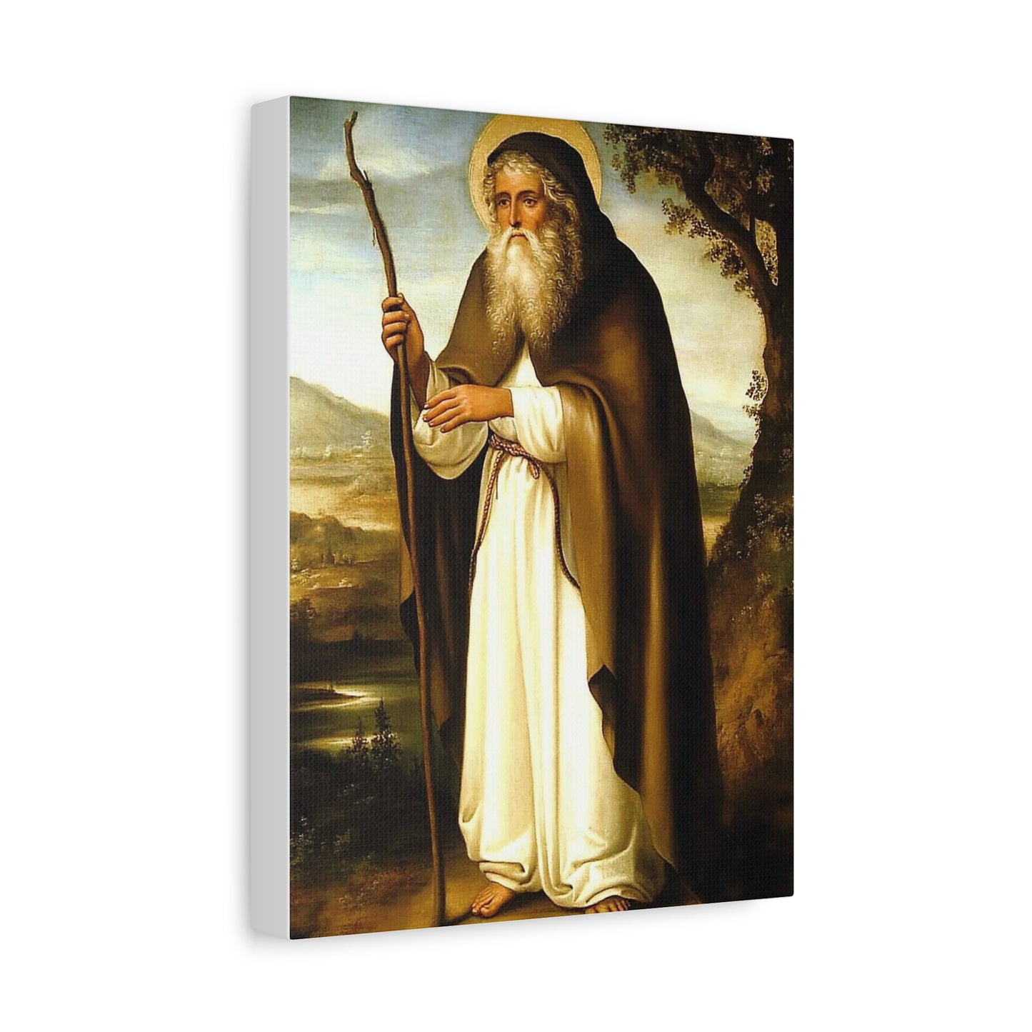 St. Anthony of the Desert Canvas Print, Catholic Decor Wall, Gift Religious Christian