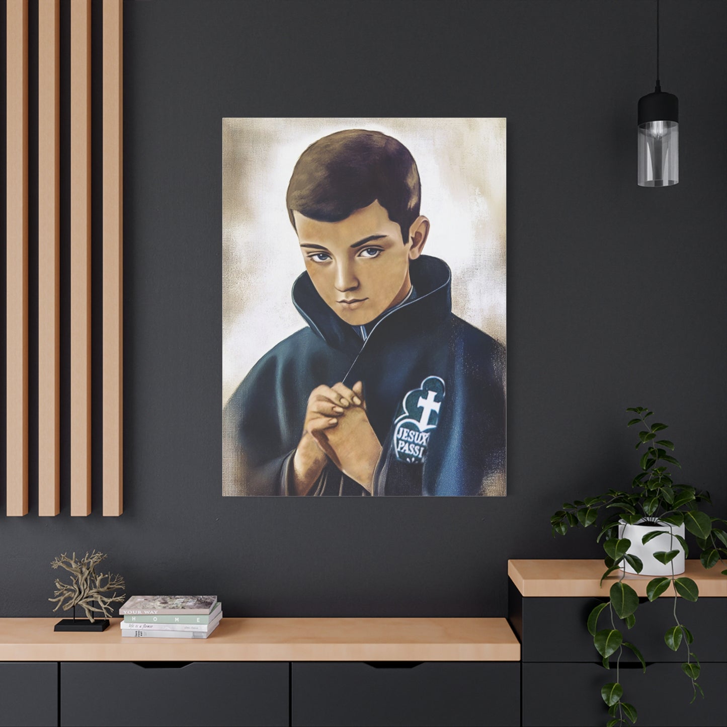St. Gabriel Our Lady of Sorrows Catholic Canvas Wall Art, Christian Decor