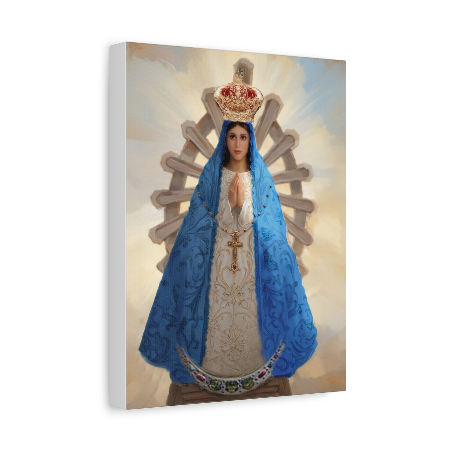 Ready to Hang - Our Lady of Lujan Virgin Mary Catholic Canvas Wall Art, Christian Decor